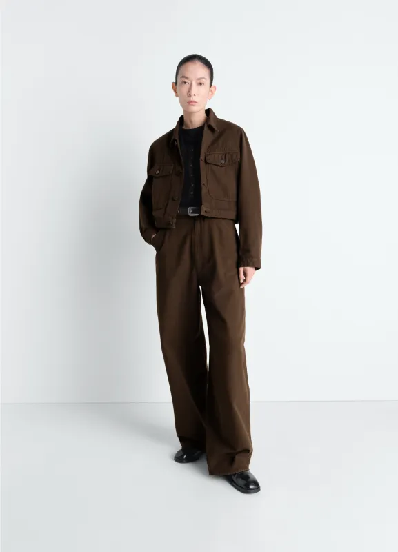 LARGE PANTS IN DYED BROKEN TWILL made by Lemaire