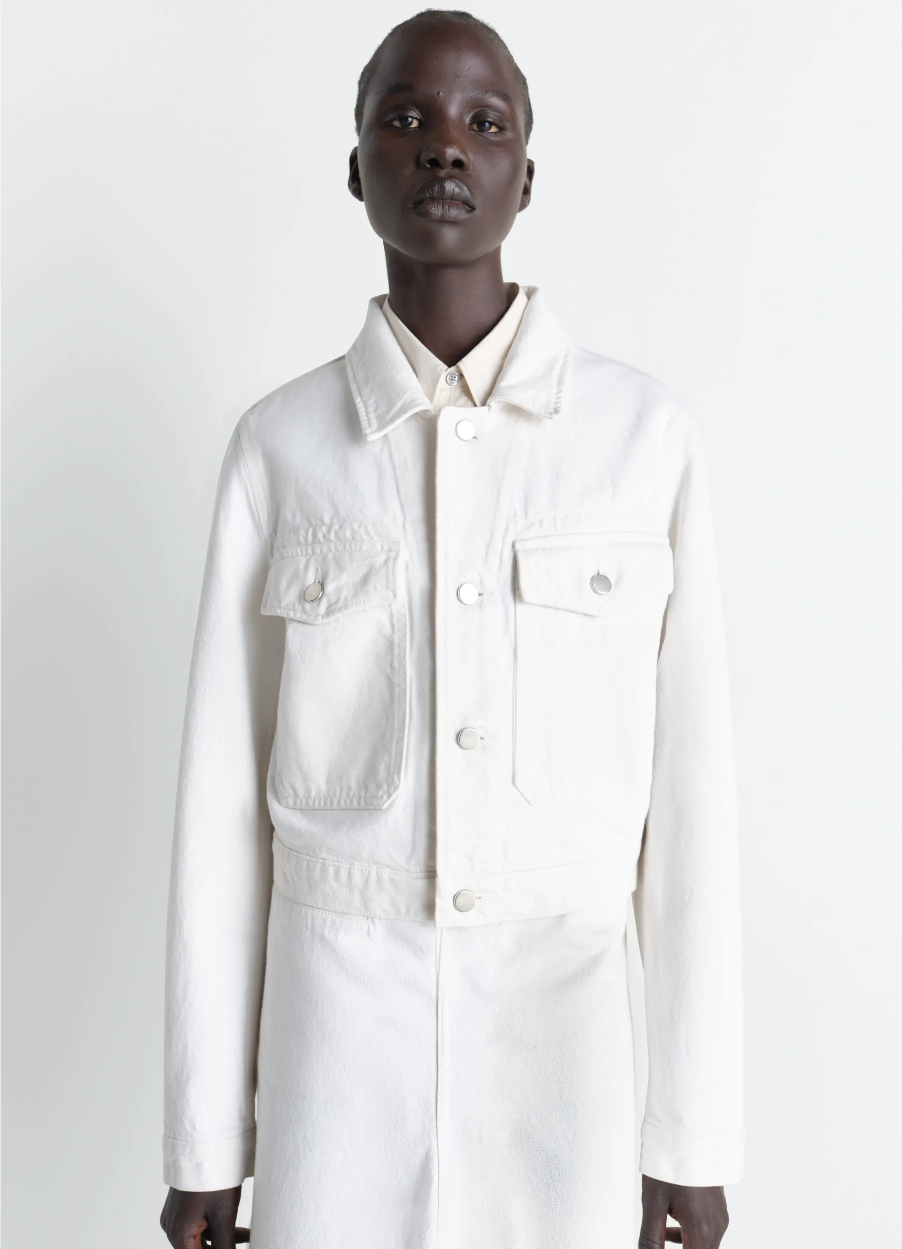 CROPPED BLOUSON IN DENIM sold by Lemaire