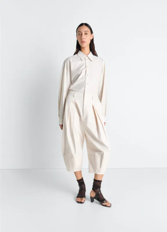 VOLUME BERMUDAS IN COTTON SATIN made by Lemaire