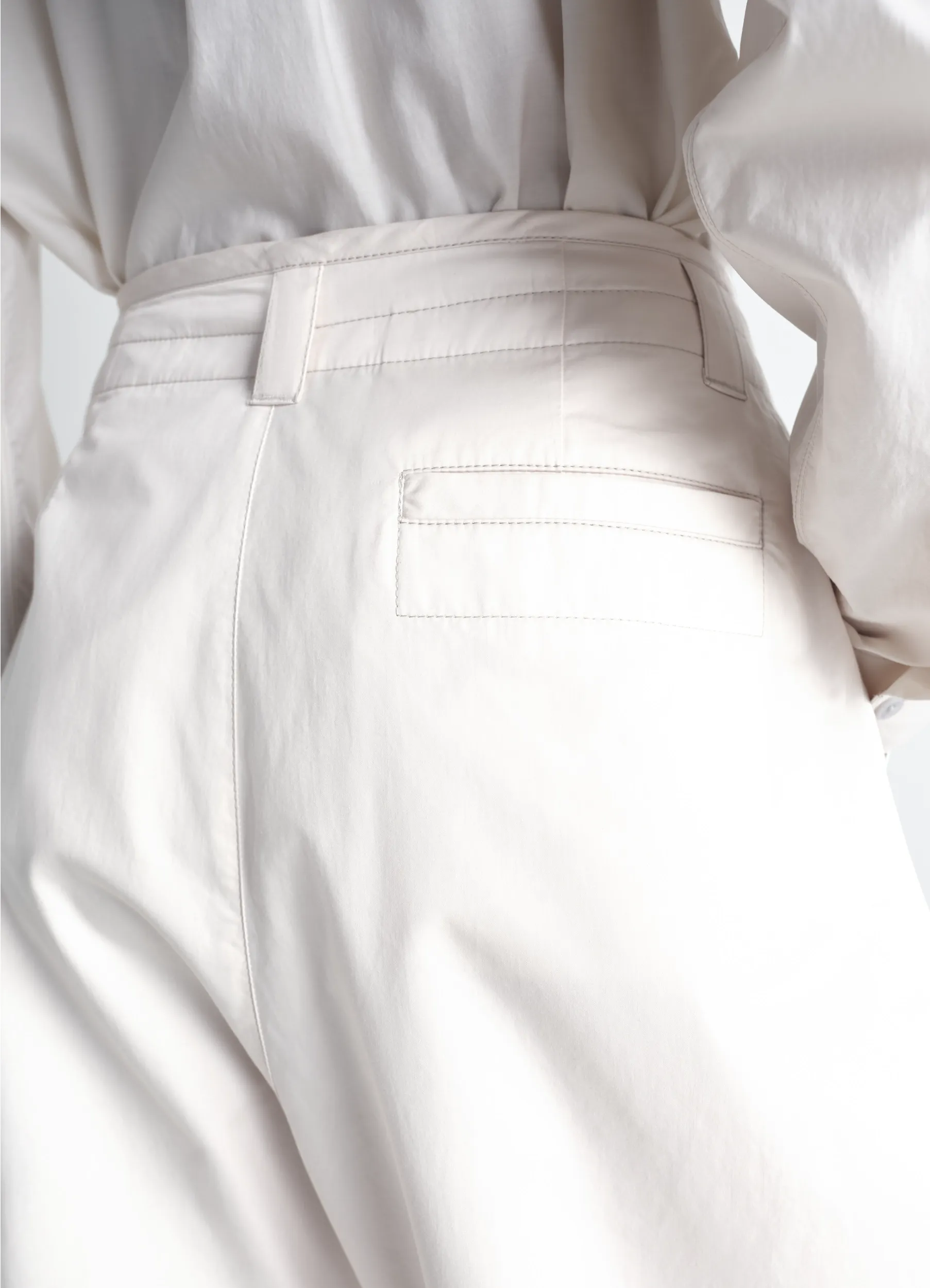 VOLUME BERMUDAS IN COTTON SATIN sold by Lemaire product image thumbnail 3