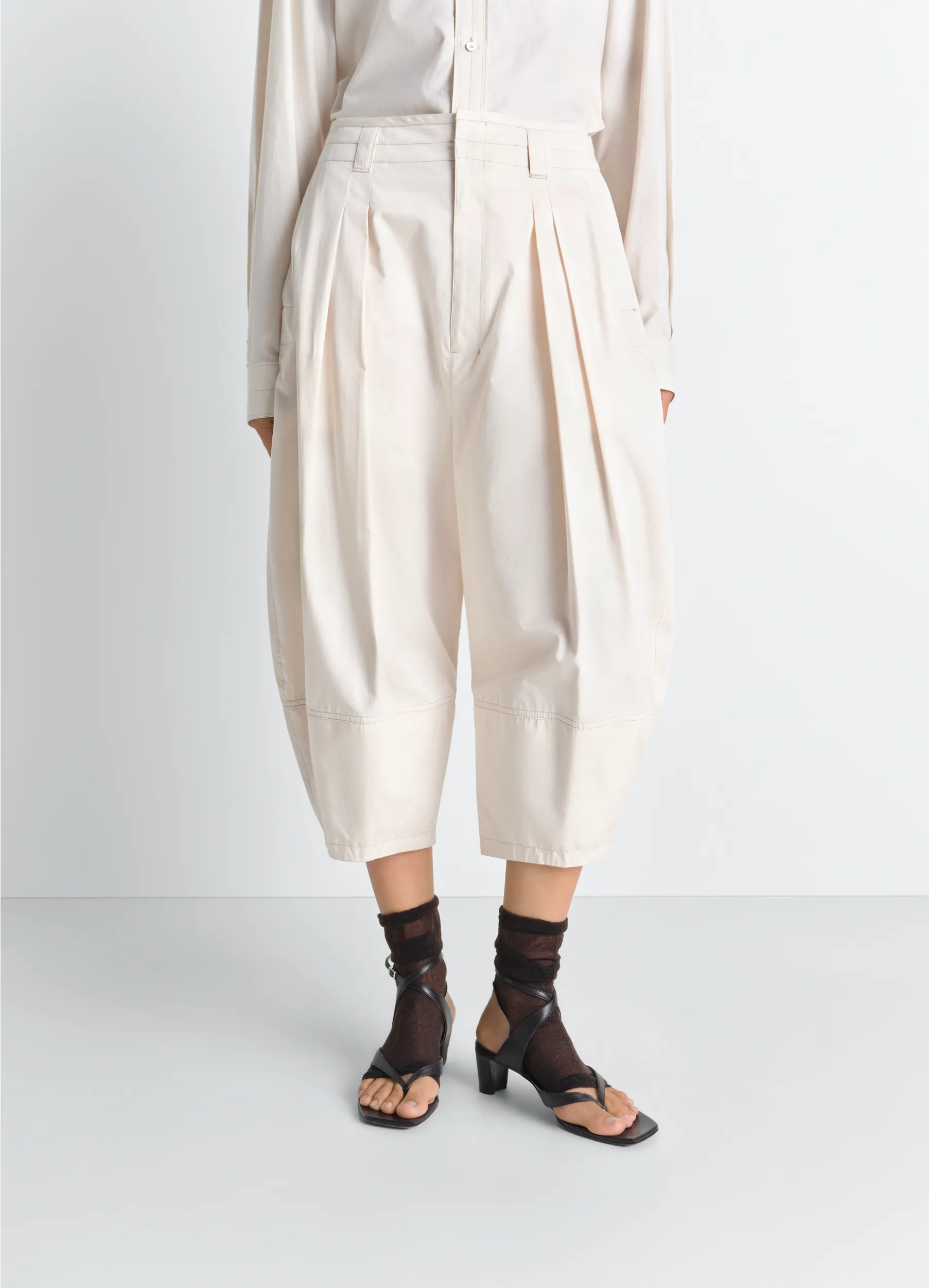 VOLUME BERMUDAS IN COTTON SATIN sold by Lemaire product image thumbnail 2