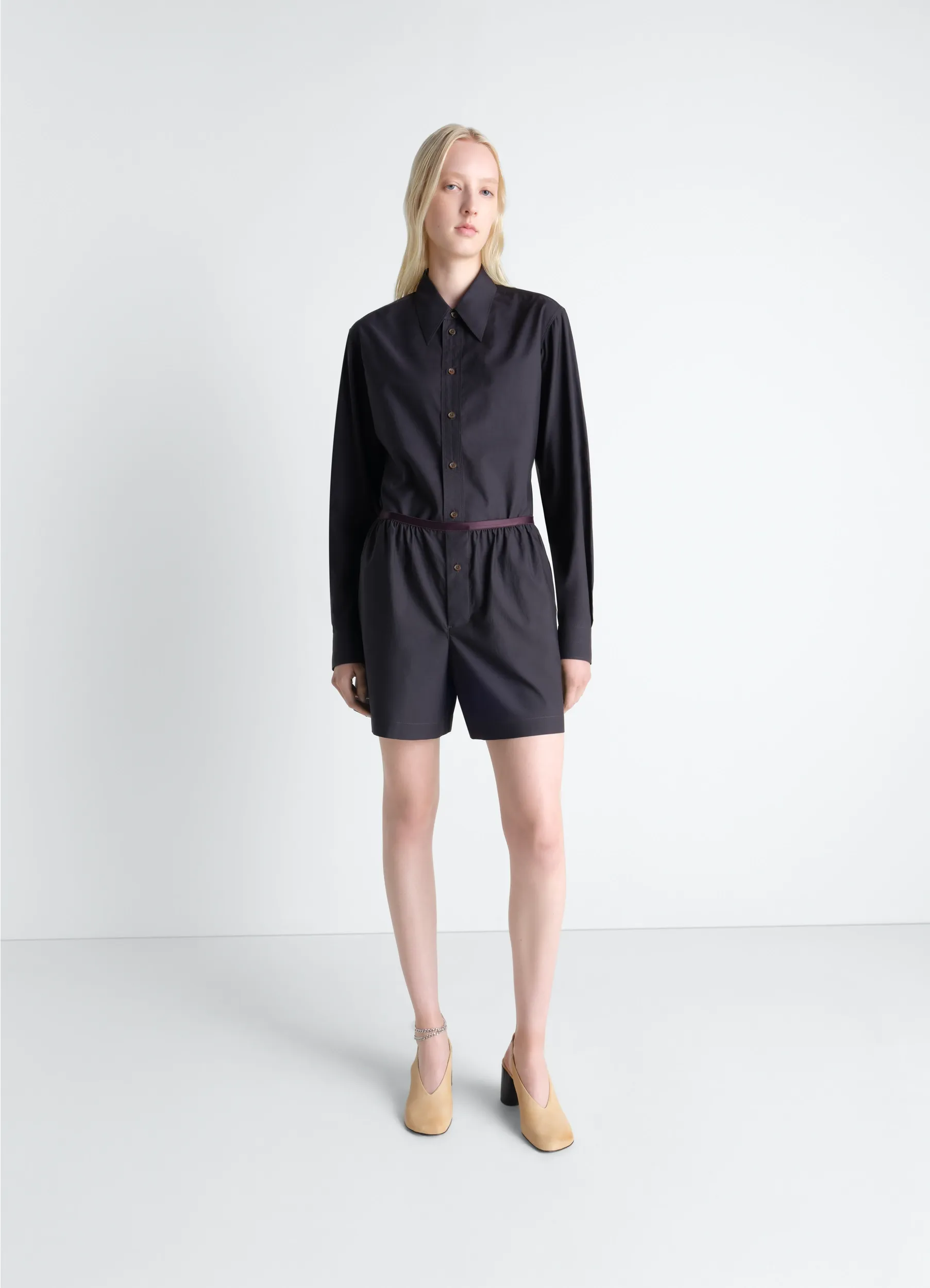 BOXER SHORTS IN WASHED COTTON SILK sold by Lemaire