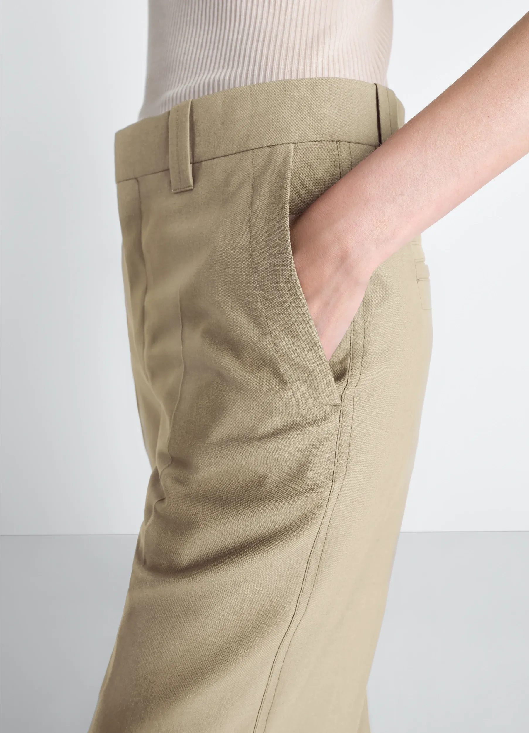 STRAIGHT TAILORED PANTS IN POLYWOOL sold by Lemaire product image thumbnail 3