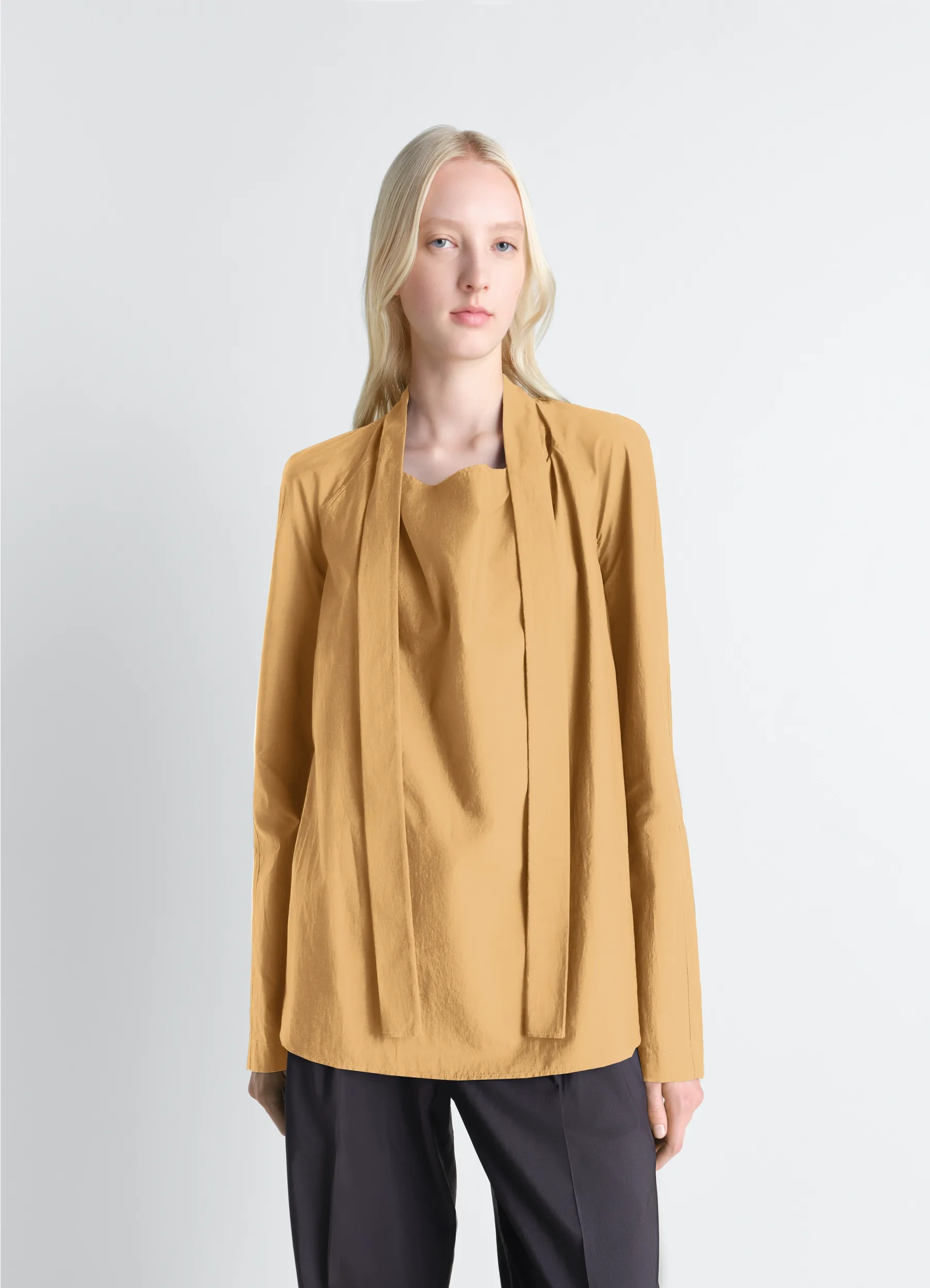 ASCOT BLOUSE IN WASHED COTTON SILK sold by Lemaire