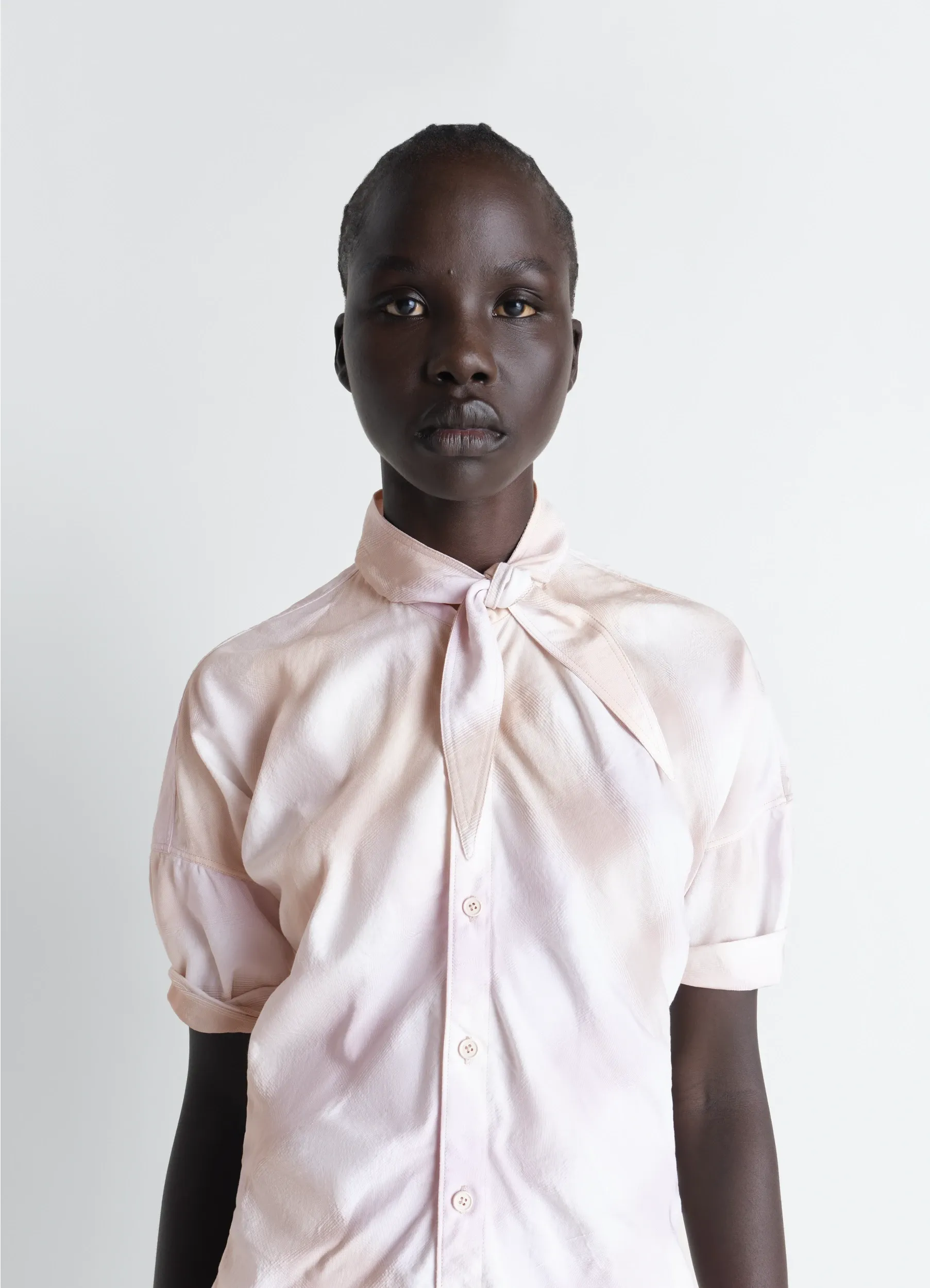 SHORT SLEEVE SHIRT WITH FOULARD IN VISCOSE COTTON sold by Lemaire product image thumbnail 3