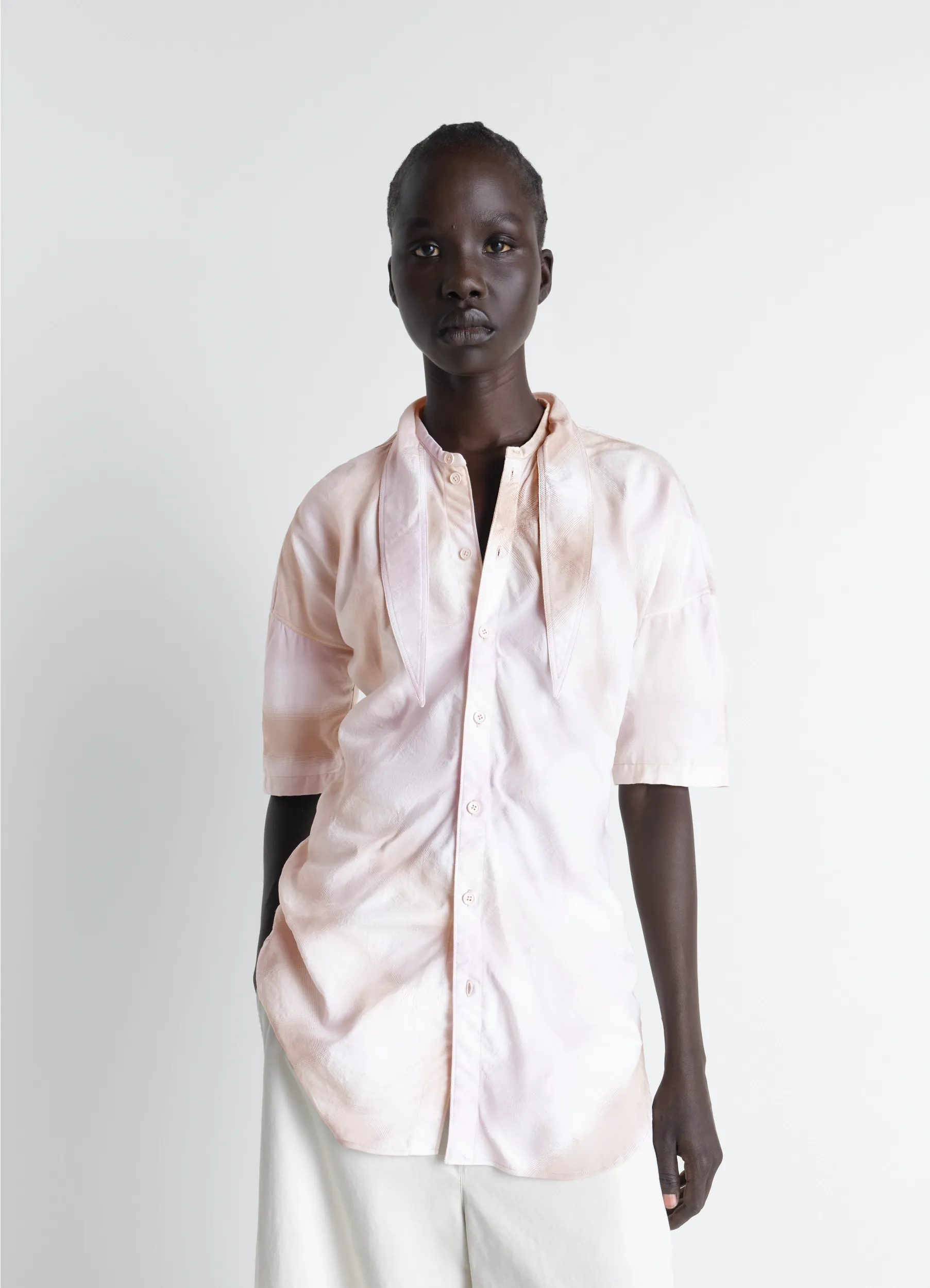 SHORT SLEEVE SHIRT WITH FOULARD IN VISCOSE COTTON sold by Lemaire
