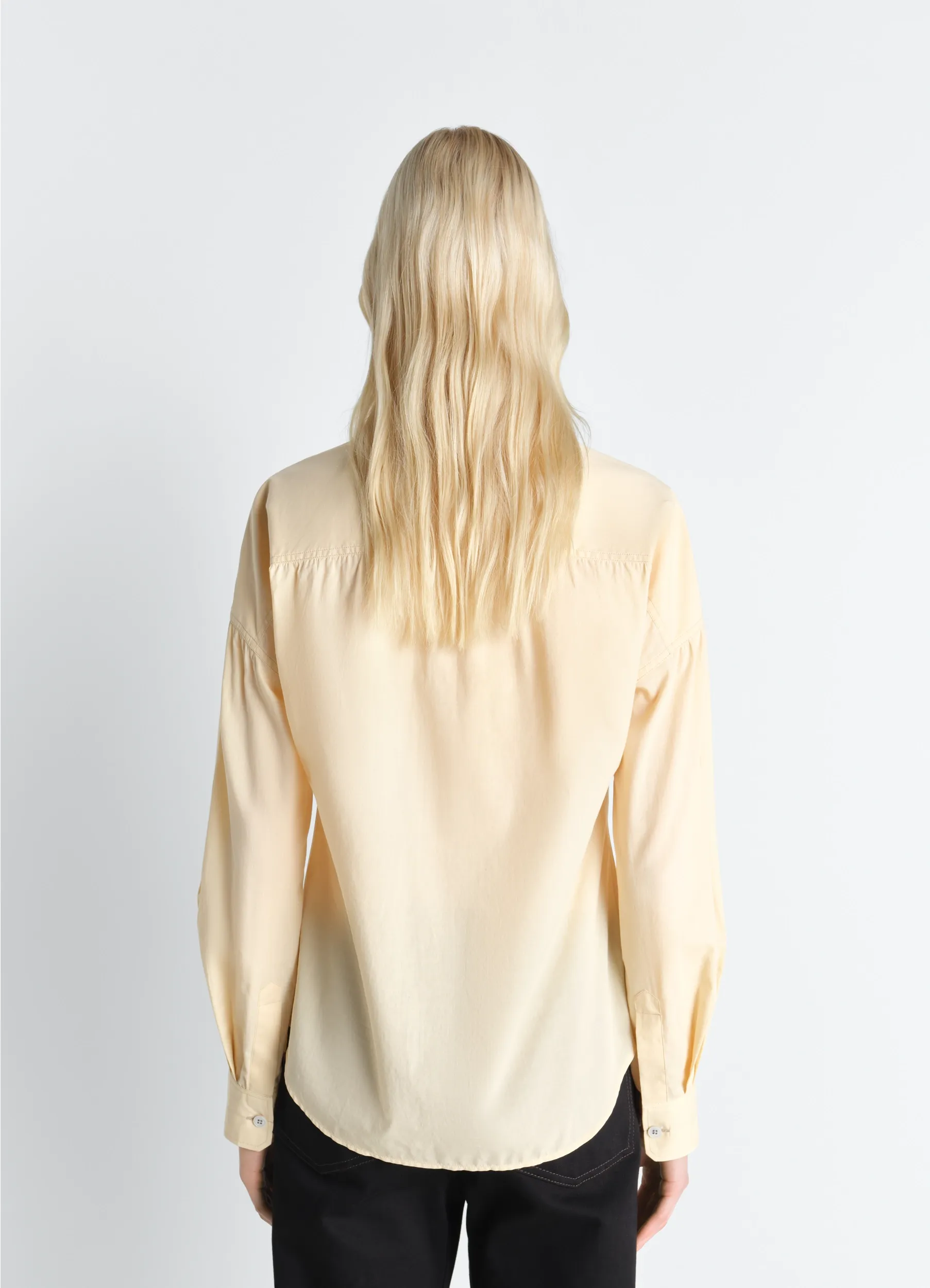 SOFT POINTED COLLAR SHIRT IN WASHED COTTON MUSLIN sold by Lemaire product image thumbnail 4