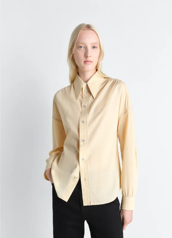 SOFT POINTED COLLAR SHIRT IN WASHED COTTON MUSLIN made by Lemaire