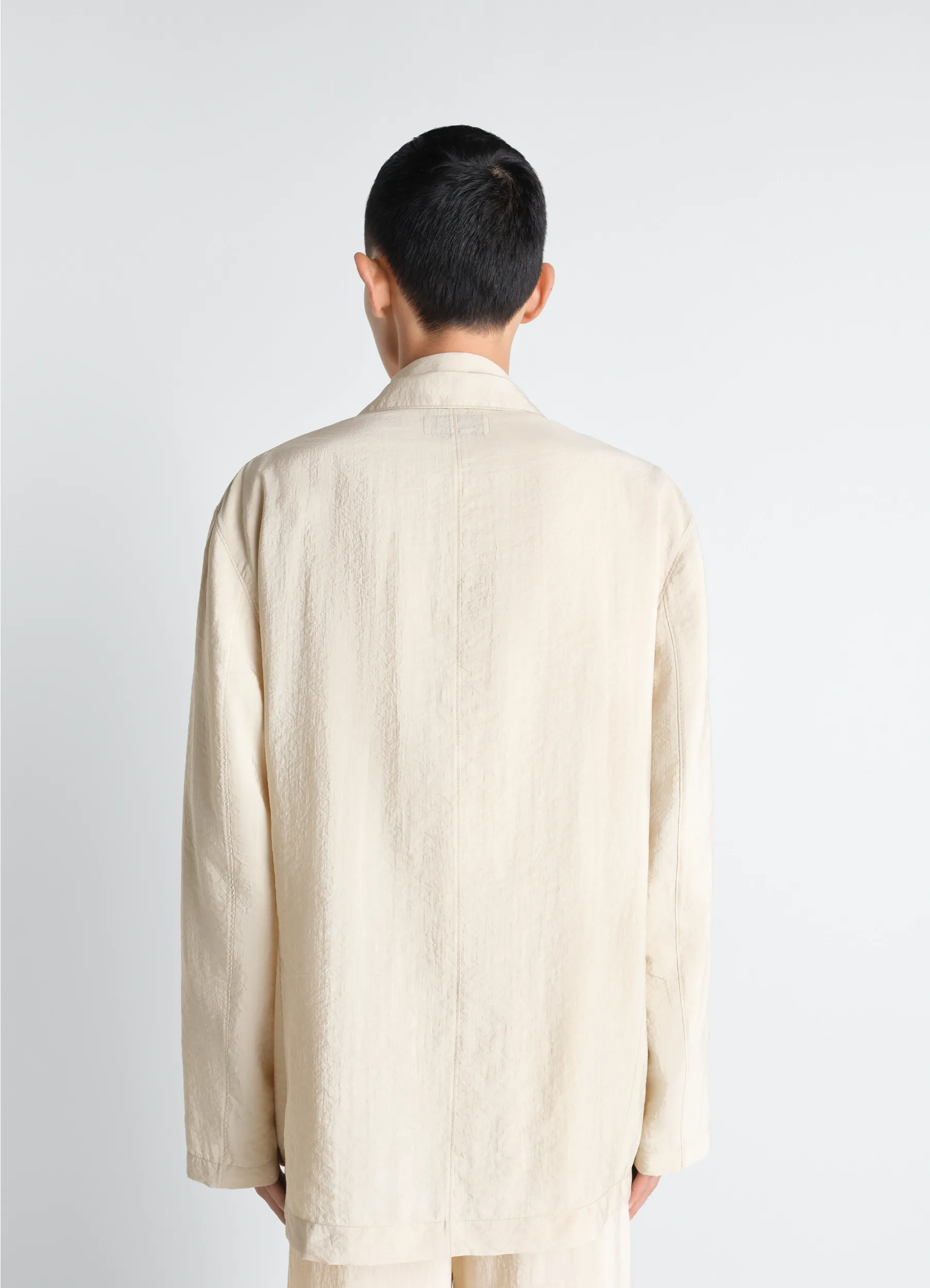 SOFT DOUBLE BREASTED JACKET IN DRY SILK sold by Lemaire product image thumbnail 5