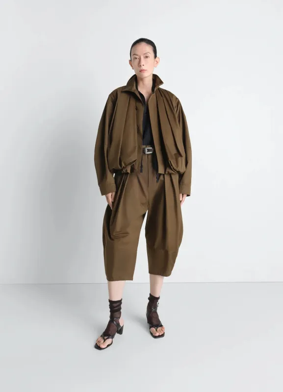 VOLUME BERMUDAS IN COTTON SATIN made by Lemaire