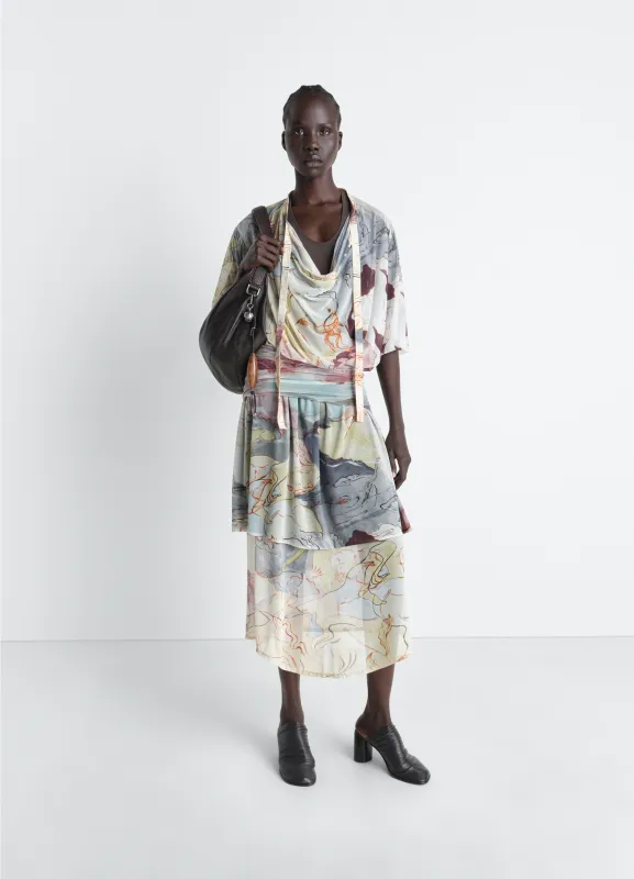 DOUBLE LAYER DRESS IN MESH made by Lemaire