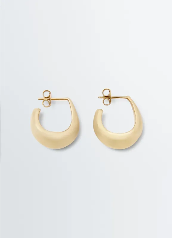CURVED MINI DROP EARRINGS IN VERMEIL made by Lemaire