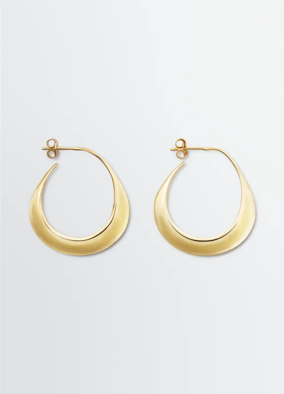 DROP HOOP EARRINGS IN VERMEIL made by Lemaire