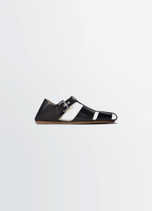 FISHERMAN SLIP-ON SANDALS IN LEATHER made by Lemaire