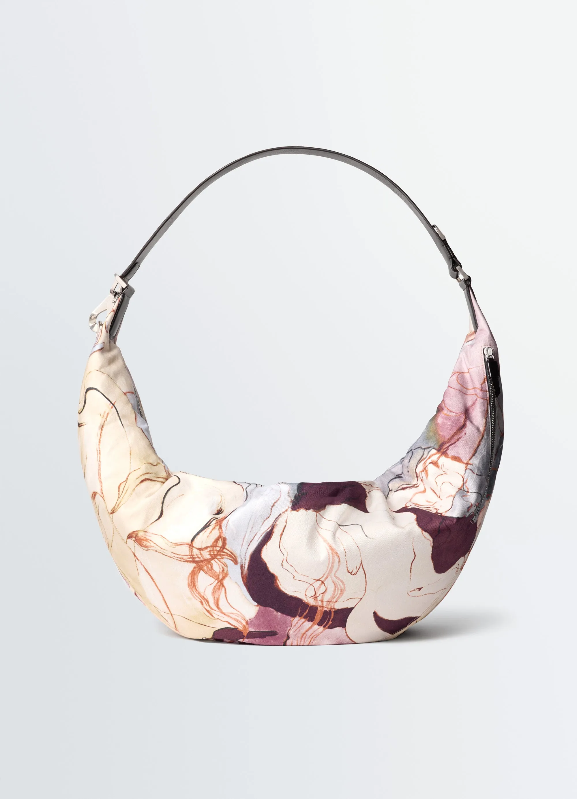 XL QUIVER CLIP BAG IN PRINTED COTTON CANVAS sold by Lemaire