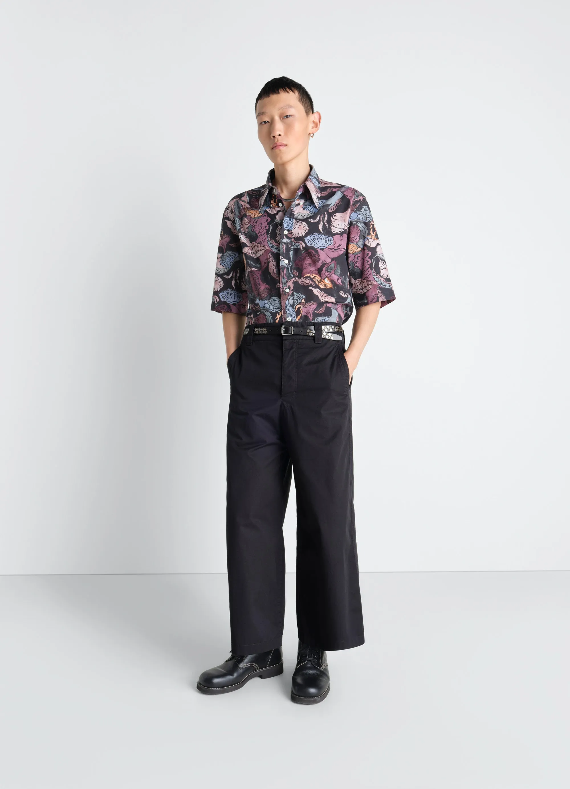 STRAIGHT FIT PANTS IN LIGHT COTTON TWILL sold by Lemaire
