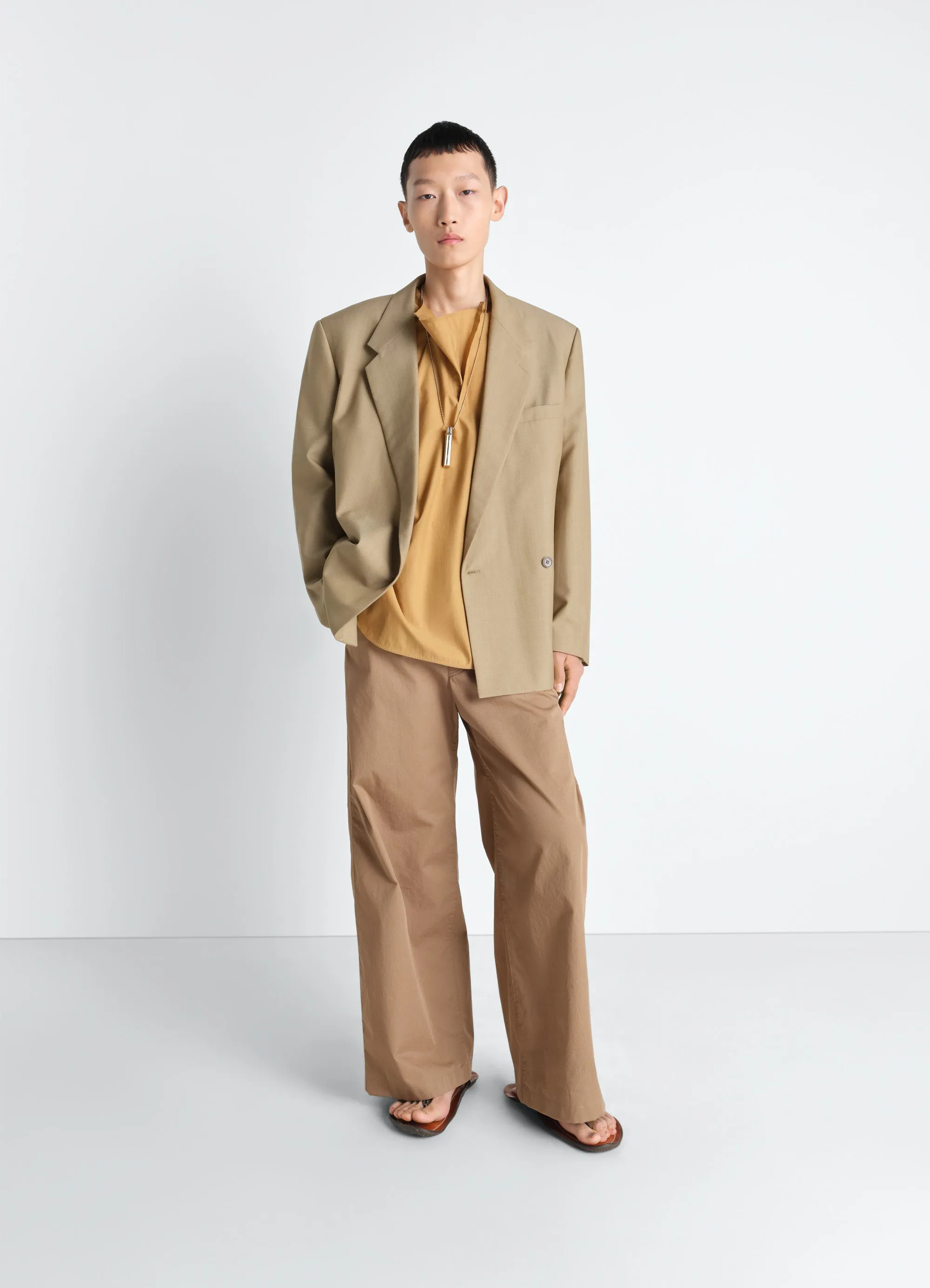 STRAIGHT FIT PANTS IN LIGHT COTTON TWILL sold by Lemaire