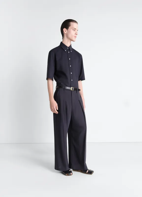 SINGLE PLEAT PANTS IN WOOL CREPE sold by Lemaire