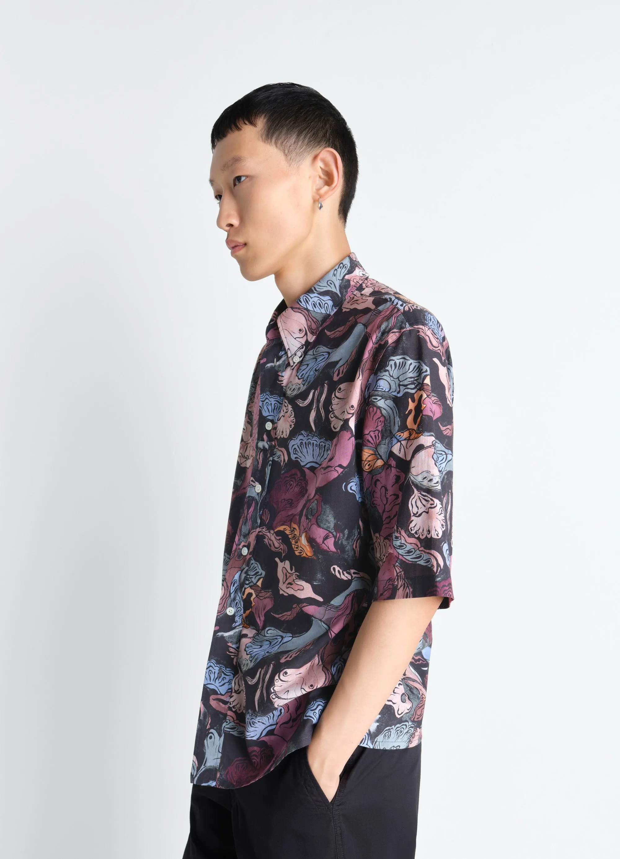 SHORT SLEEVE SHIRT IN FLORAL PRINTED COTTON sold by Lemaire product image thumbnail 3