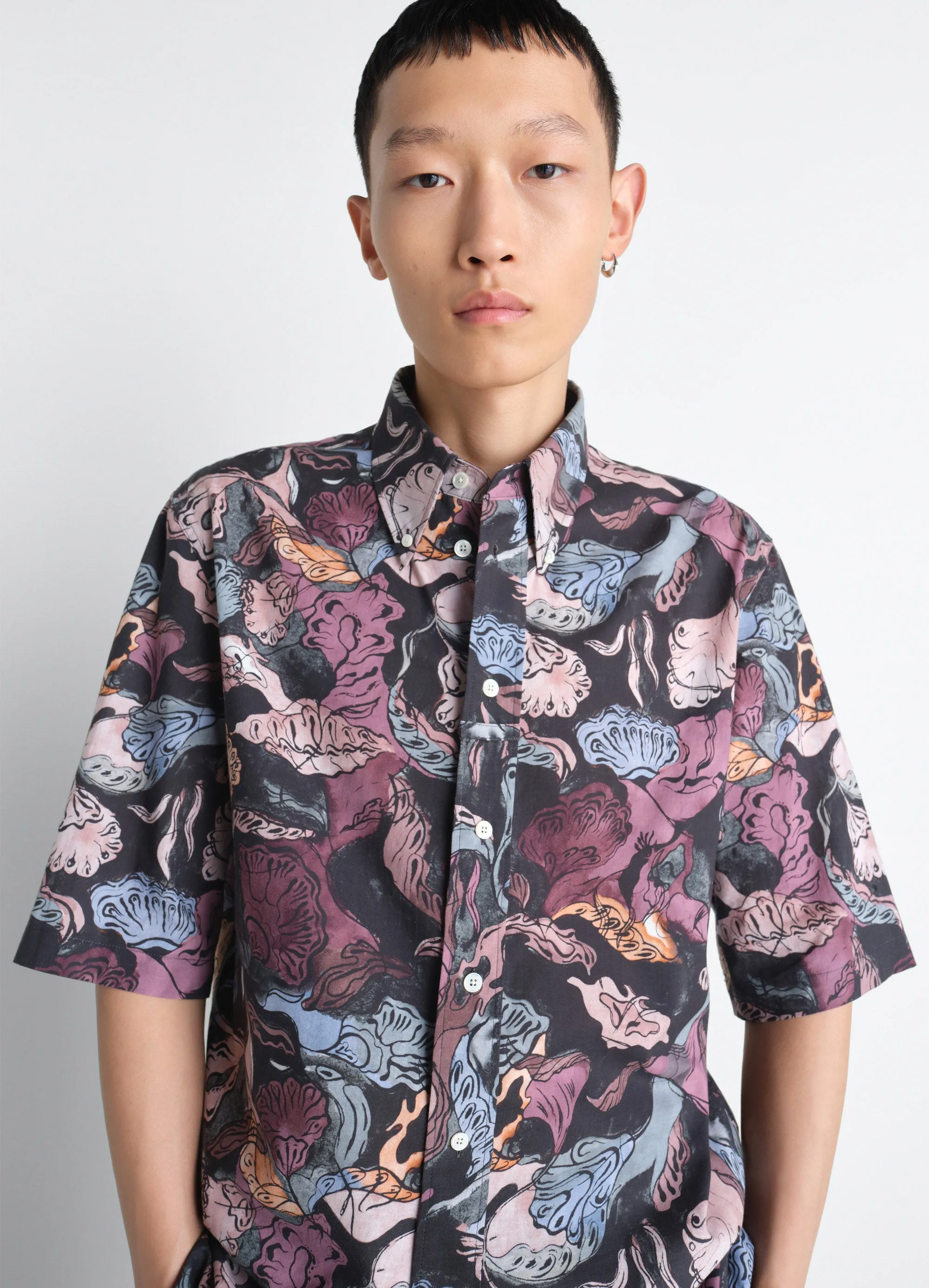 SHORT SLEEVE SHIRT IN FLORAL PRINTED COTTON sold by Lemaire product image thumbnail 4