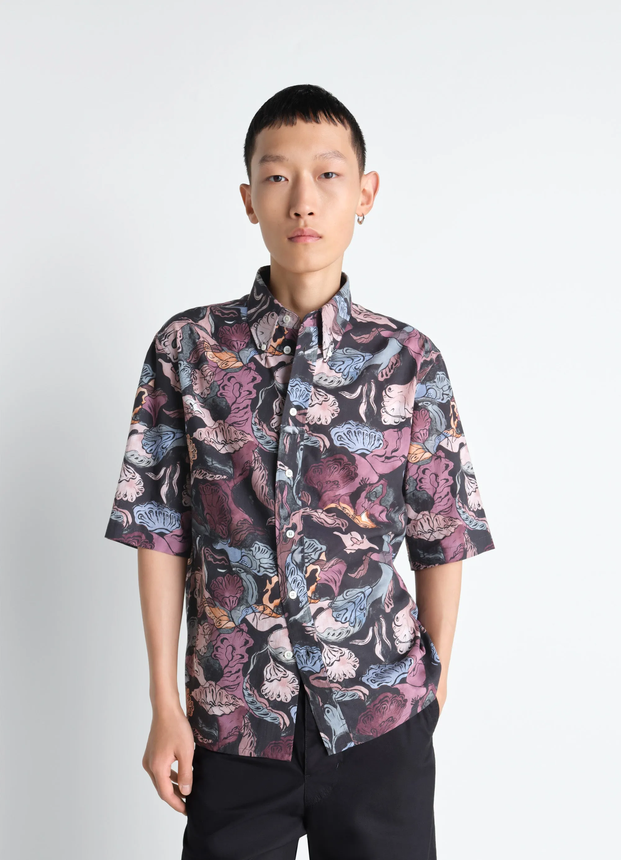 SHORT SLEEVE SHIRT IN FLORAL PRINTED COTTON sold by Lemaire