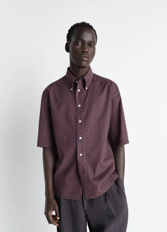 SHORT SLEEVE SHIRT IN GEOMETRIC PRINTED COTTON made by Lemaire