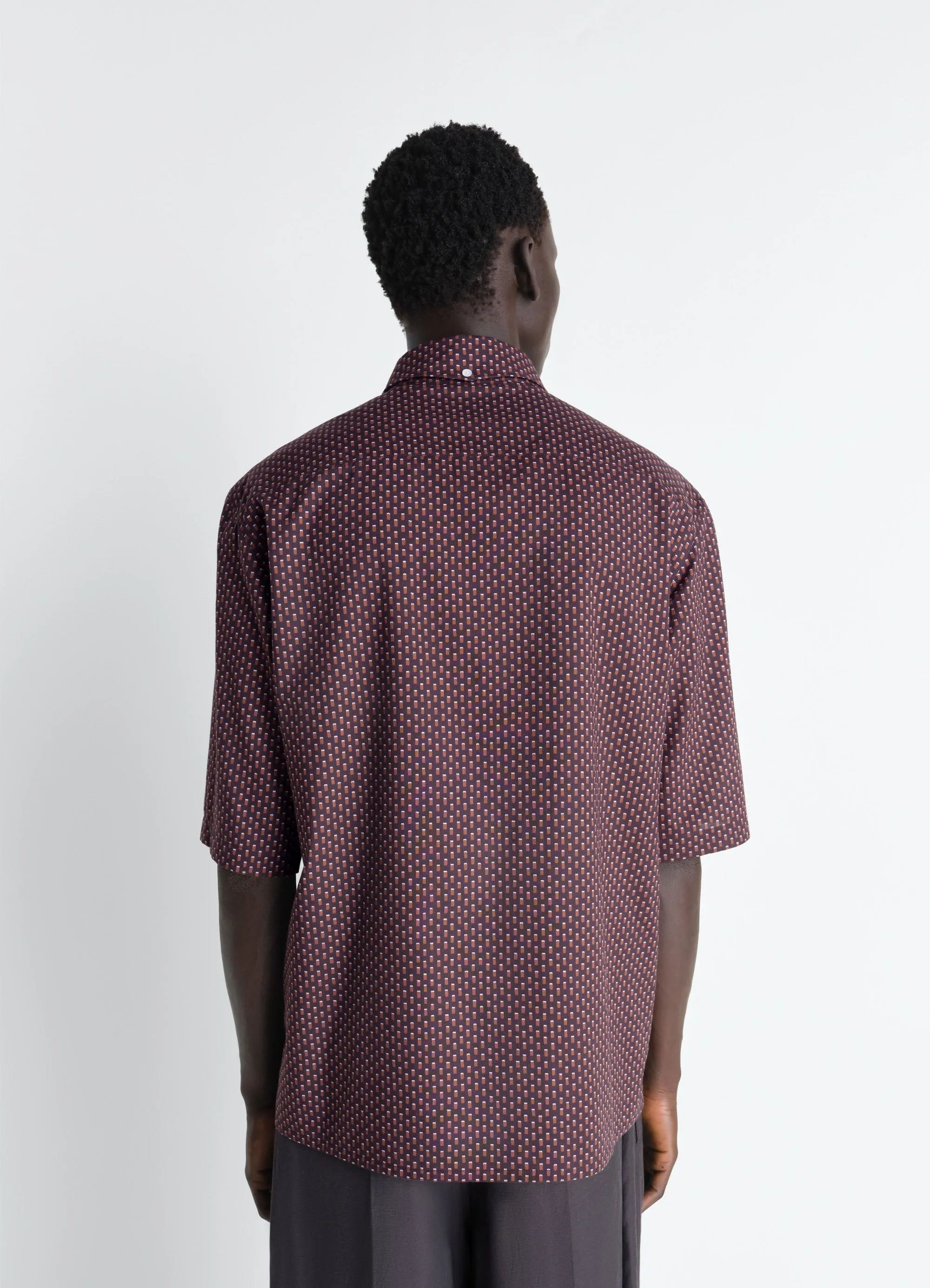 SHORT SLEEVE SHIRT IN GEOMETRIC PRINTED COTTON sold by Lemaire product image thumbnail 5