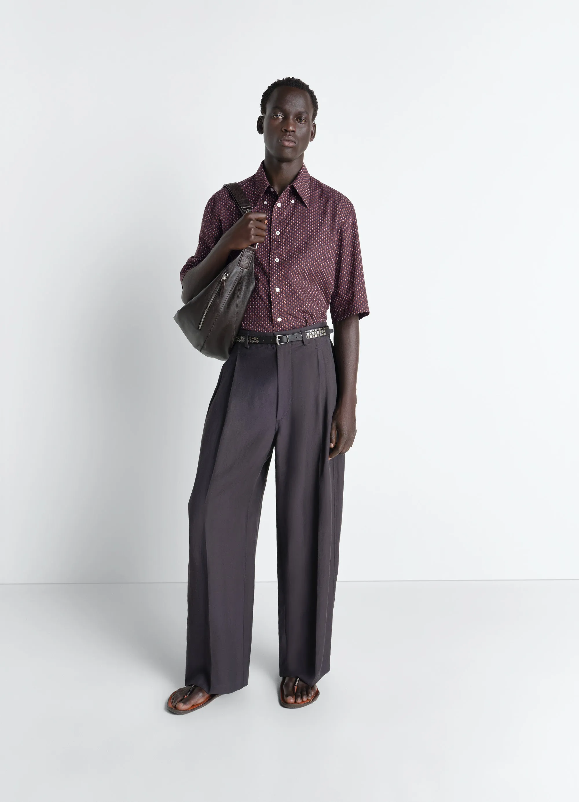 SHORT SLEEVE SHIRT IN GEOMETRIC PRINTED COTTON sold by Lemaire product image thumbnail 2