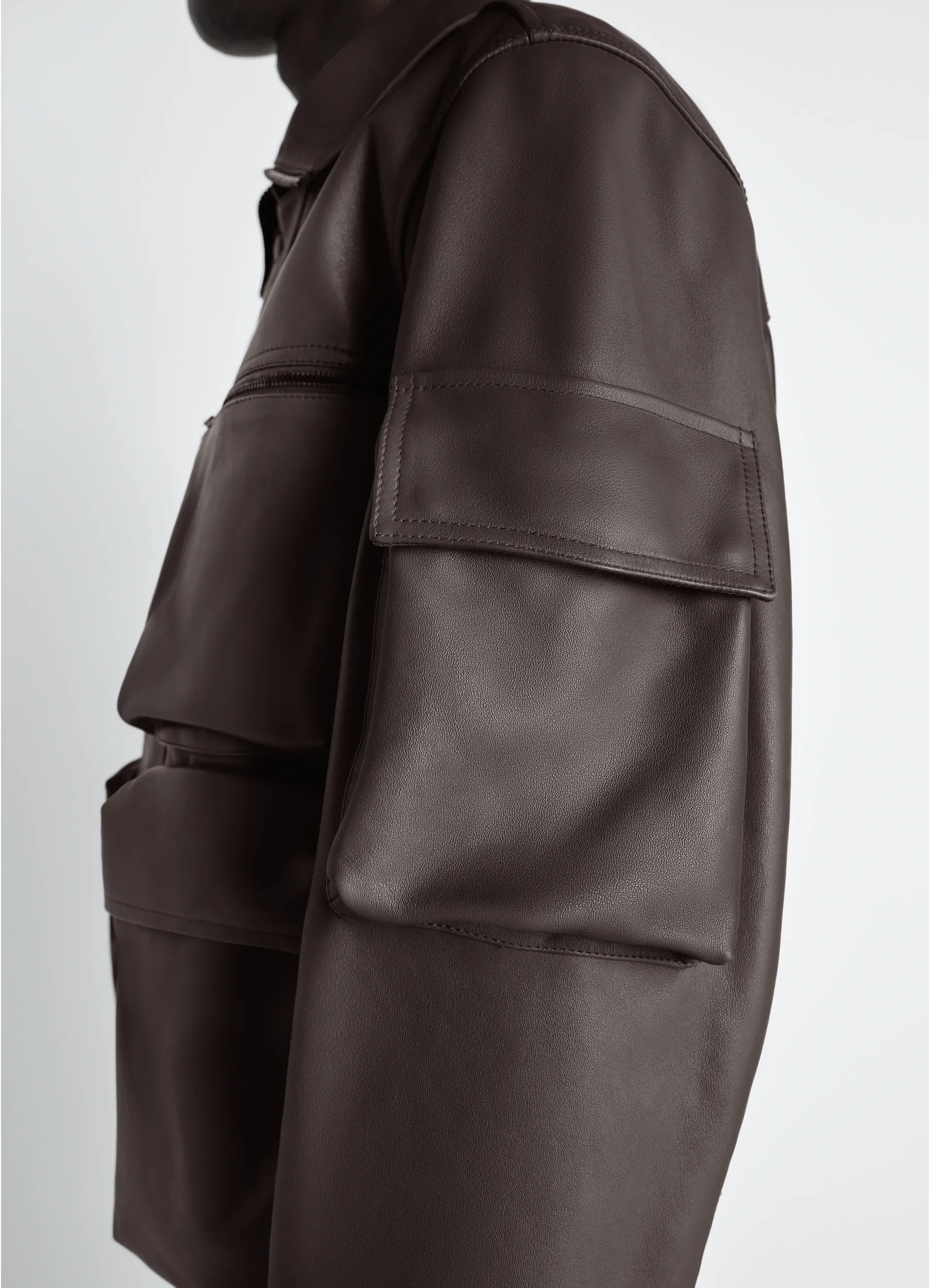 LEATHER BLOUSON WITH POCKETS IN LEATHER sold by Lemaire product image thumbnail 5