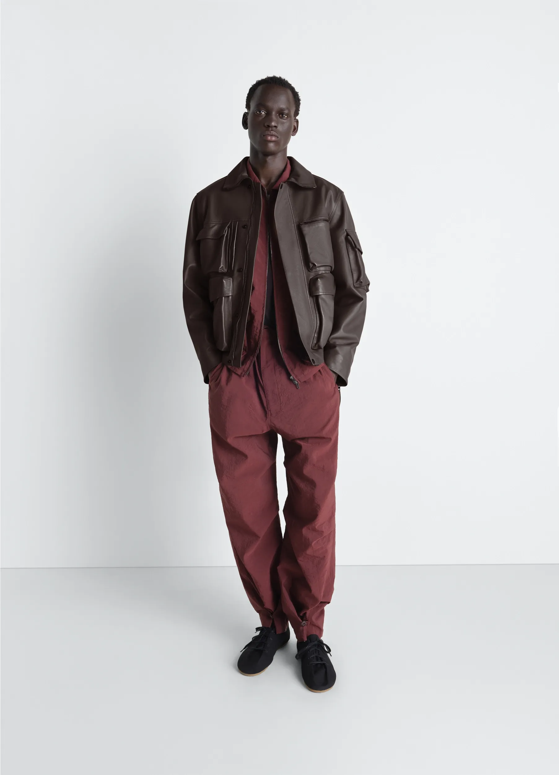 LEATHER BLOUSON WITH POCKETS IN LEATHER sold by Lemaire product image thumbnail 2