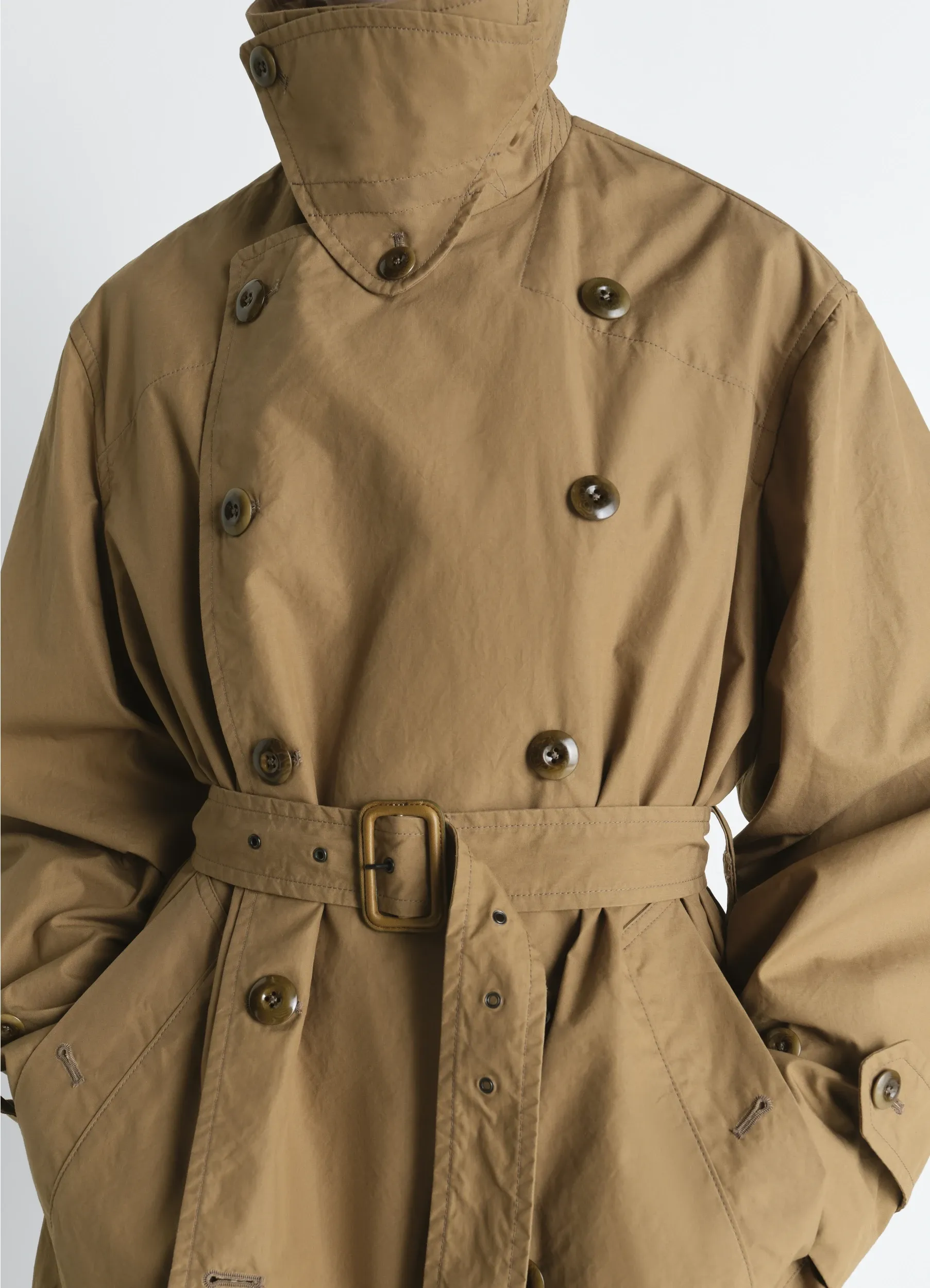 CROPPED TRENCH IN VENTILE® COTTON sold by Lemaire product image thumbnail 4