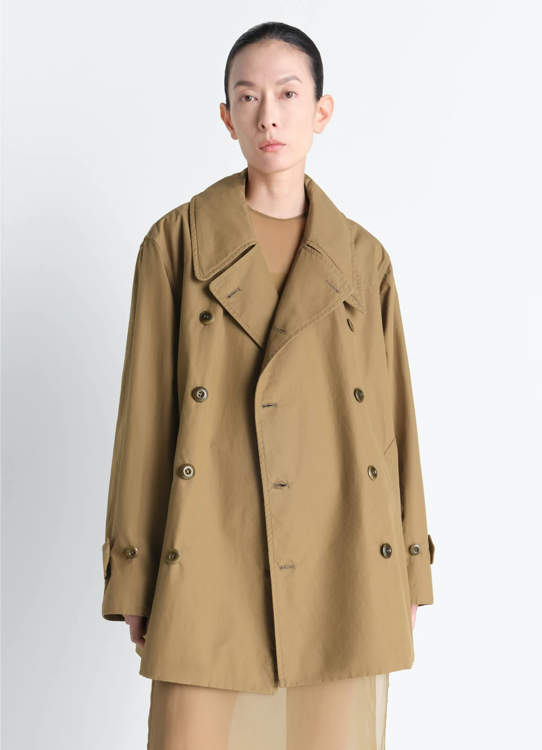 CROPPED TRENCH IN VENTILE® COTTON sold by Lemaire product image thumbnail 3