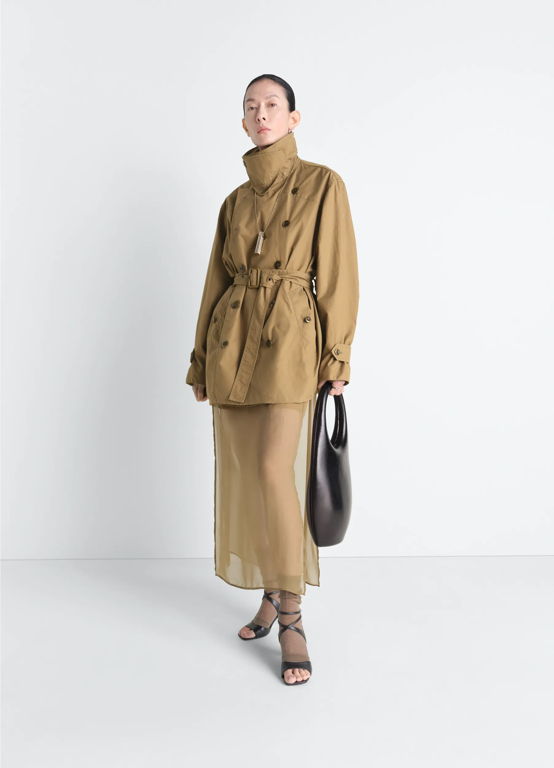 CROPPED TRENCH IN VENTILE® COTTON sold by Lemaire