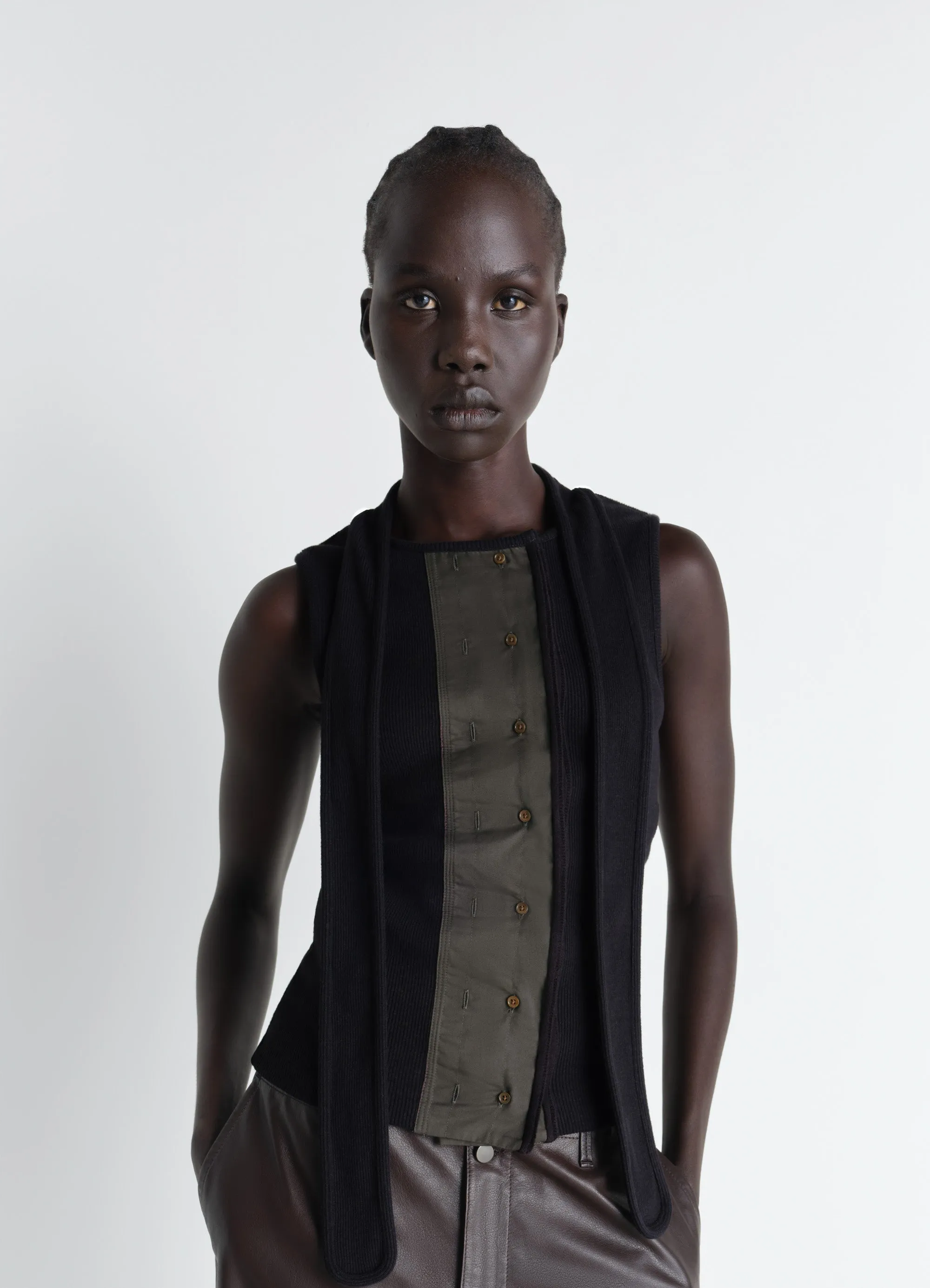ASYMMETRICAL FITTED TOP IN JERSEY sold by Lemaire