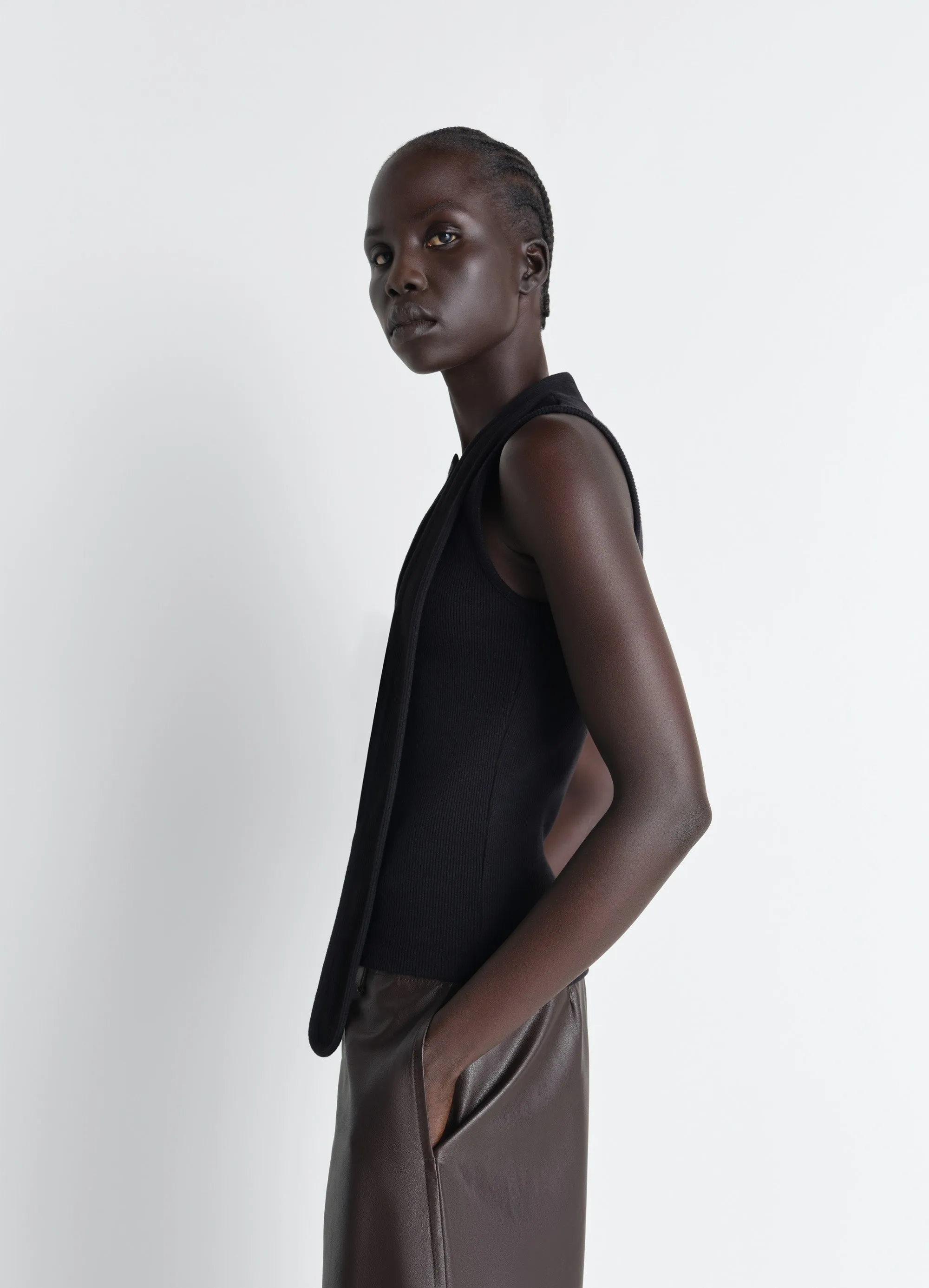 ASYMMETRICAL FITTED TOP IN JERSEY sold by Lemaire product image thumbnail 4