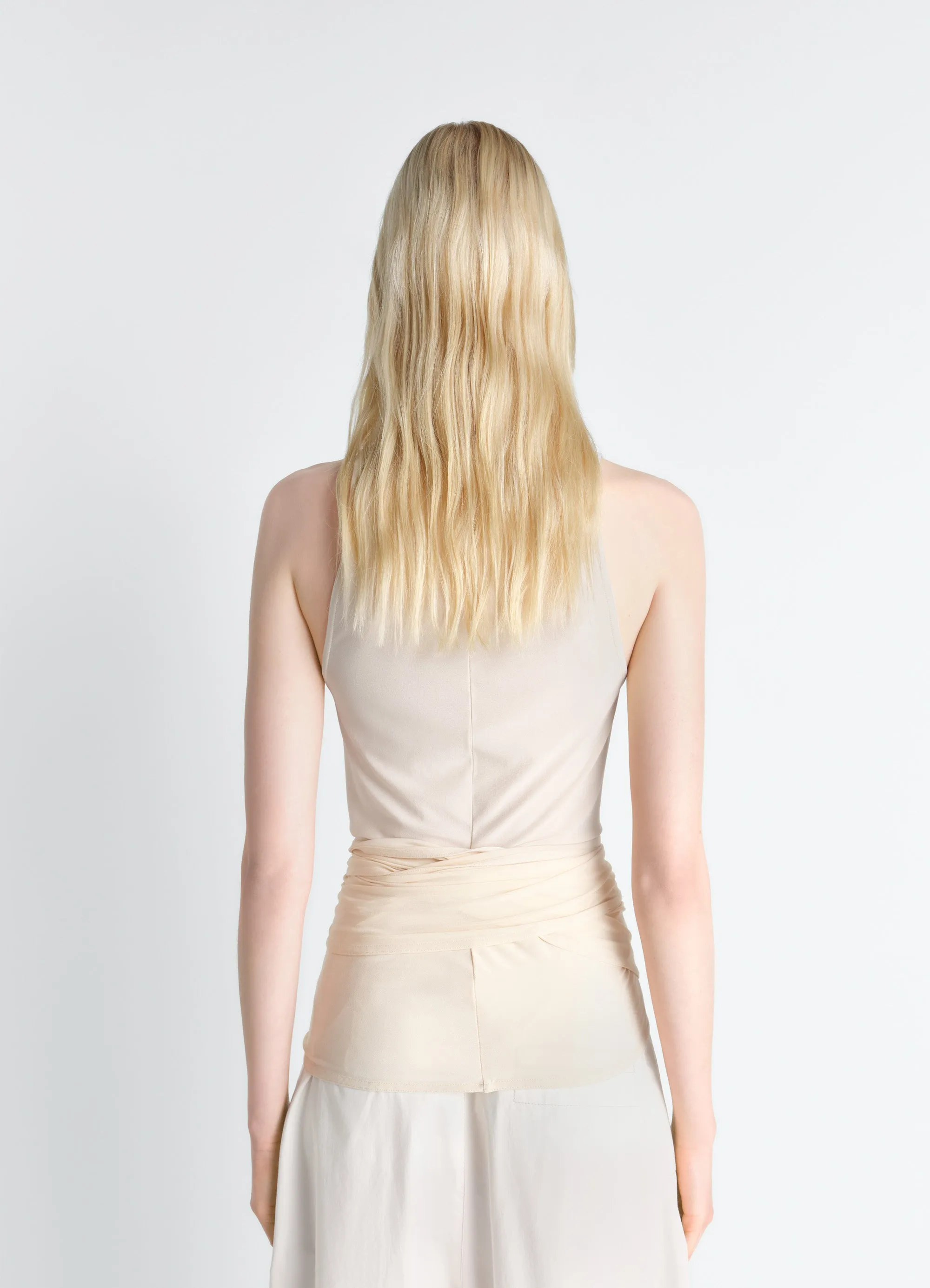 SLEEVELESS WRAP TOP IN VISCOSE CREPE JERSEY sold by Lemaire product image thumbnail 5