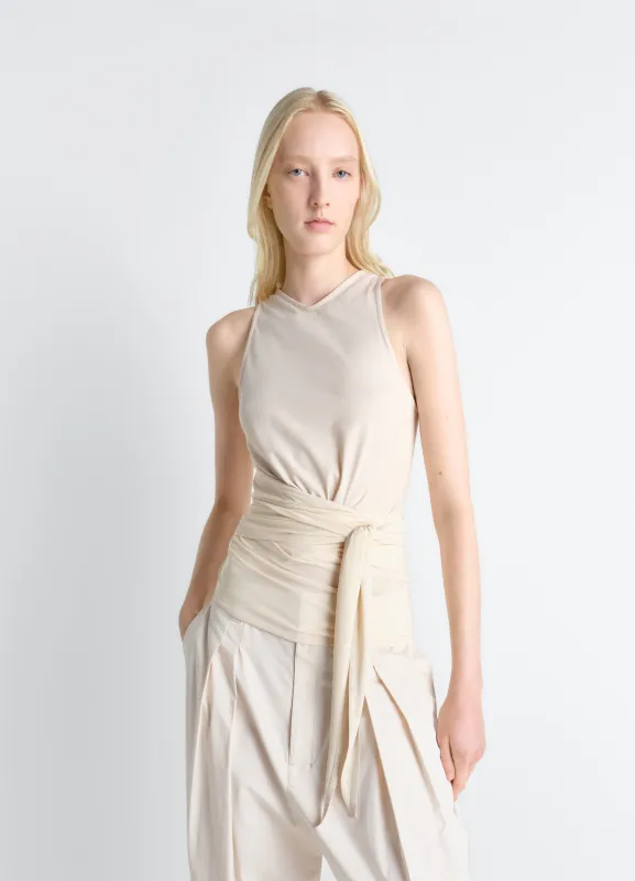 SLEEVELESS WRAP TOP IN VISCOSE CREPE JERSEY made by Lemaire