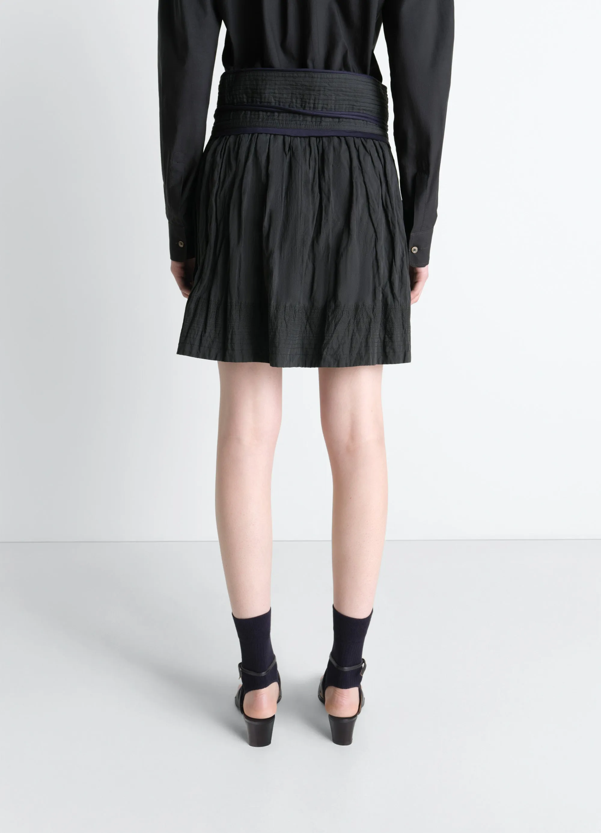 CRINKLED WRAP SKIRT IN CRINKLED COTTON METAL sold by Lemaire product image thumbnail 5