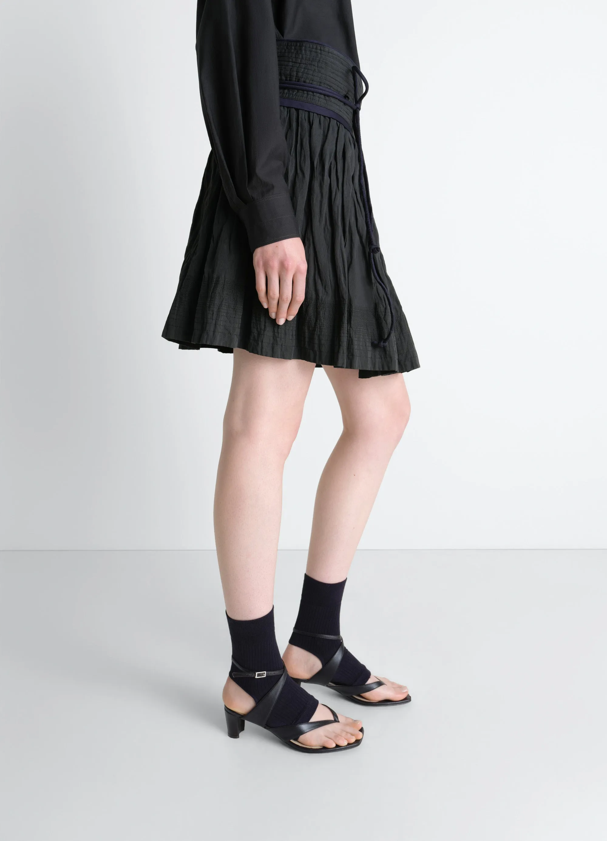 CRINKLED WRAP SKIRT IN CRINKLED COTTON METAL sold by Lemaire product image thumbnail 4