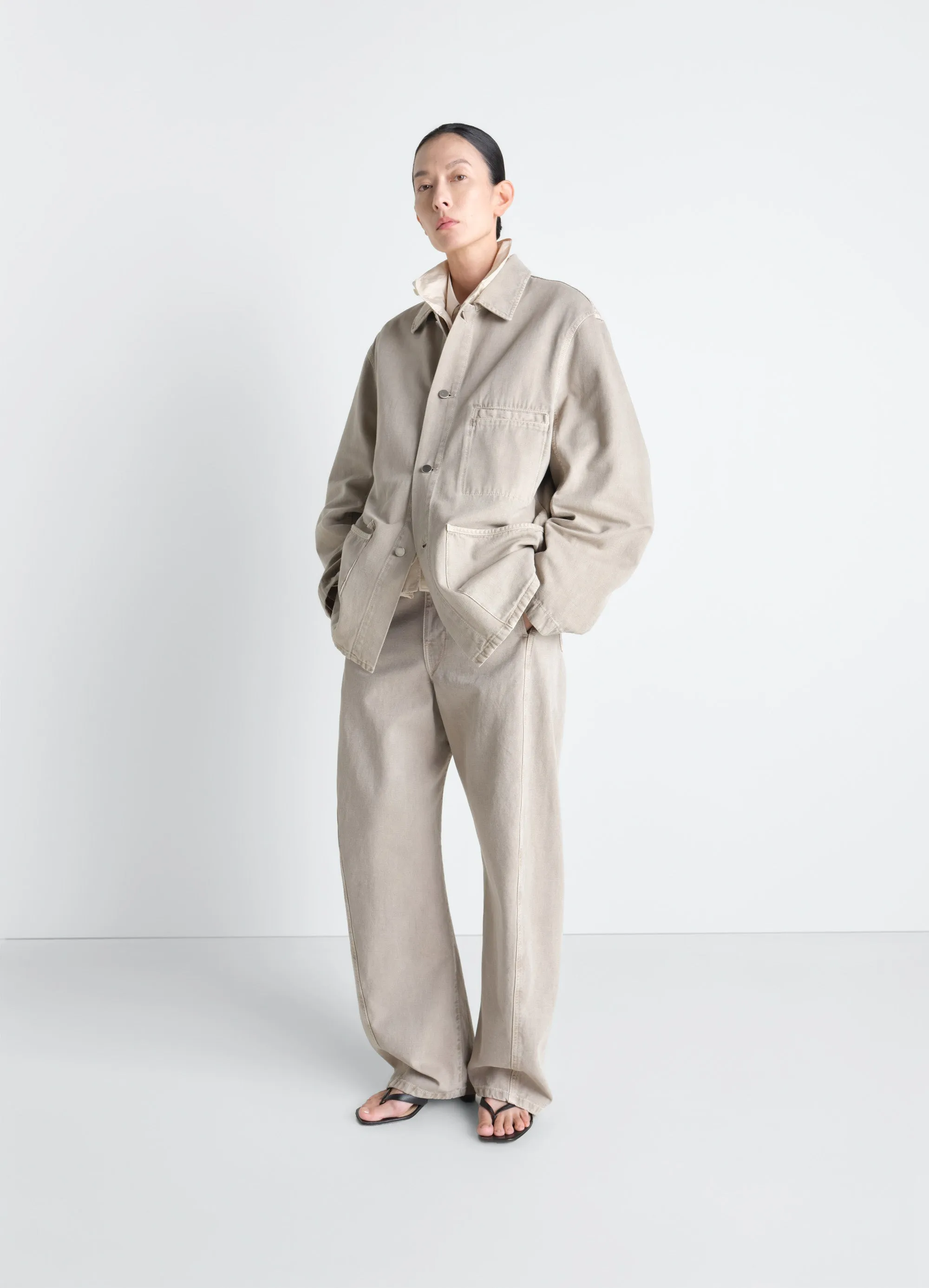 UTILITY OVERSHIRT IN SNOW BROKEN TWILL sold by Lemaire product image thumbnail 2