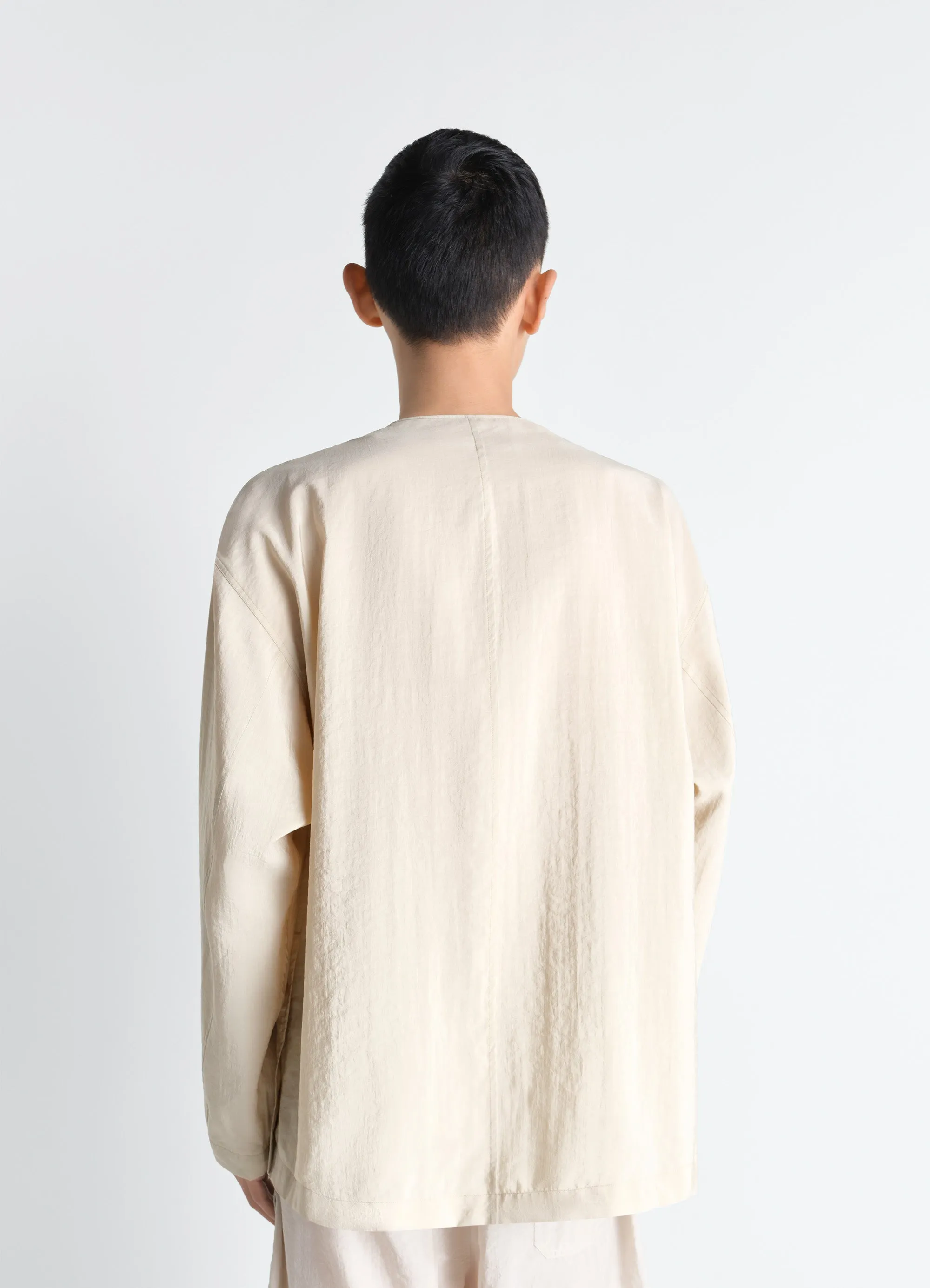 V-NECK SHIRT IN DRY SILK sold by Lemaire product image thumbnail 4