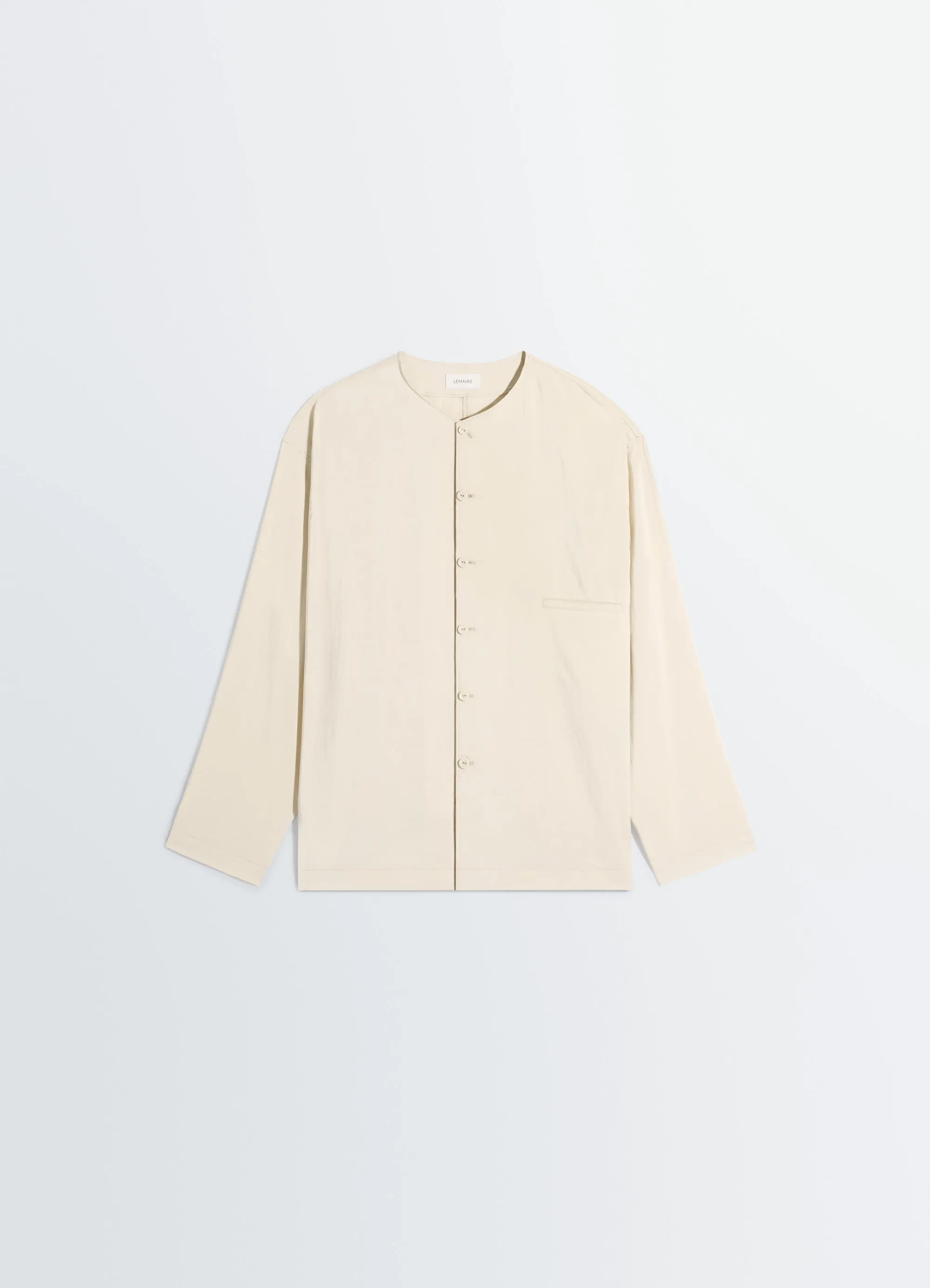 V-NECK SHIRT IN DRY SILK sold by Lemaire product image thumbnail 5