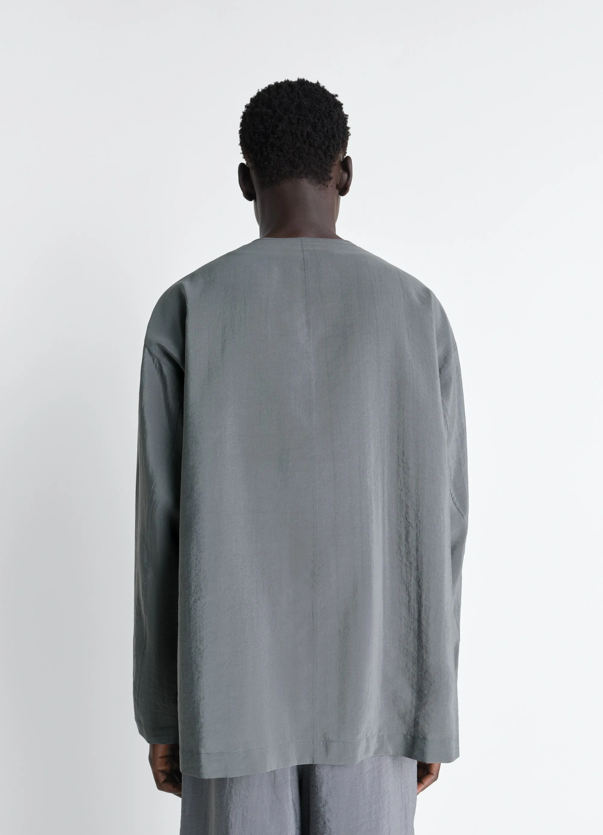 V-NECK SHIRT IN DRY SILK sold by Lemaire product image thumbnail 4