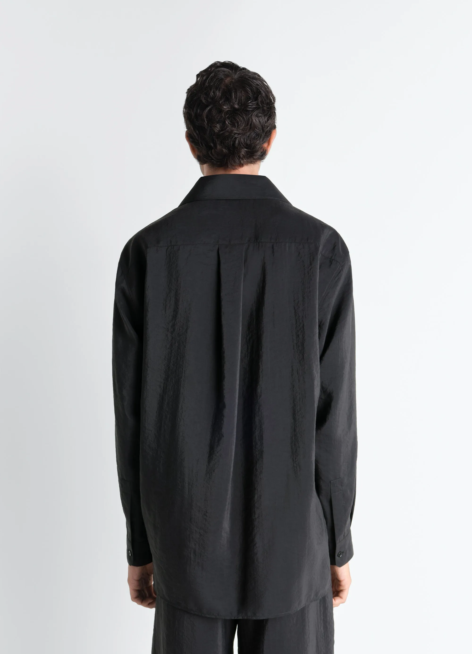 CONVERTIBLE COLLAR SHIRT IN DRY SILK sold by Lemaire product image thumbnail 5