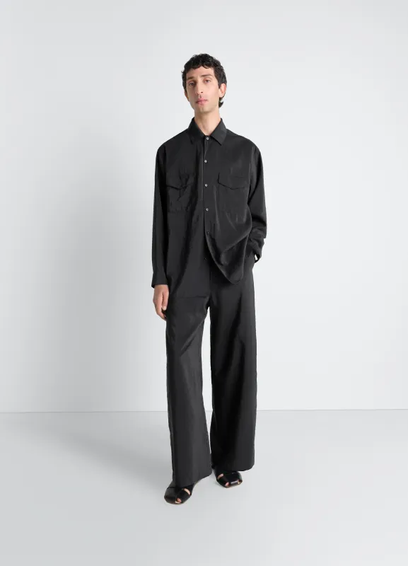 CONVERTIBLE COLLAR SHIRT IN DRY SILK made by Lemaire