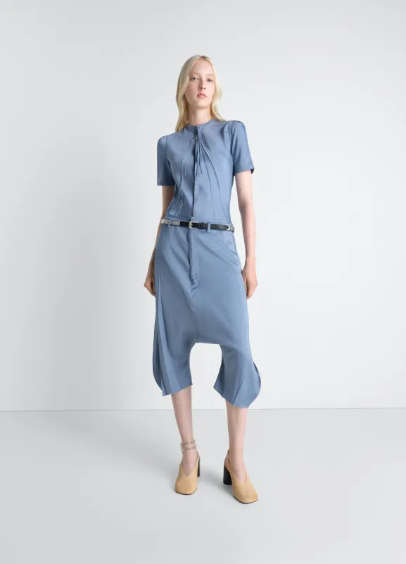 CREASED DROPPED CROTCH BERMUDAS IN POLY VISCOSE TWILL made by Lemaire