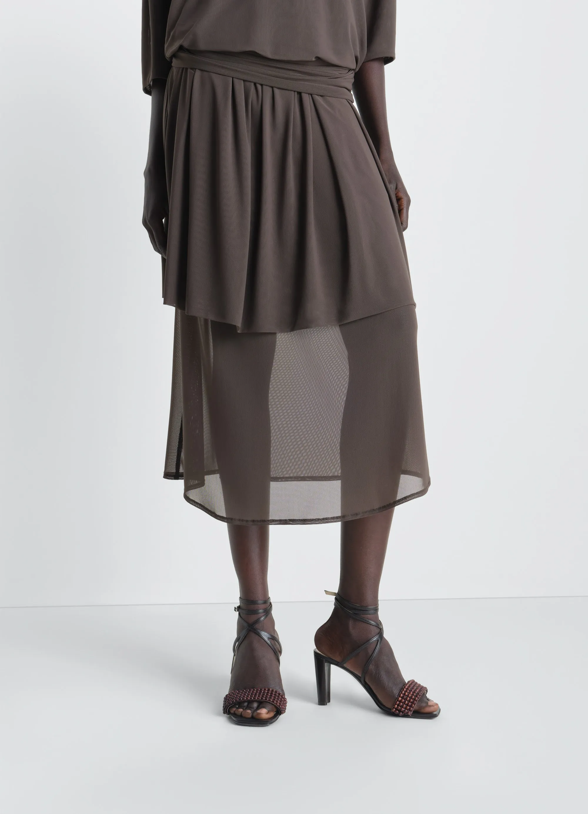 CROSS SANDALS 80 MM HEEL IN LEATHER WITH BEADS sold by Lemaire product image thumbnail 2