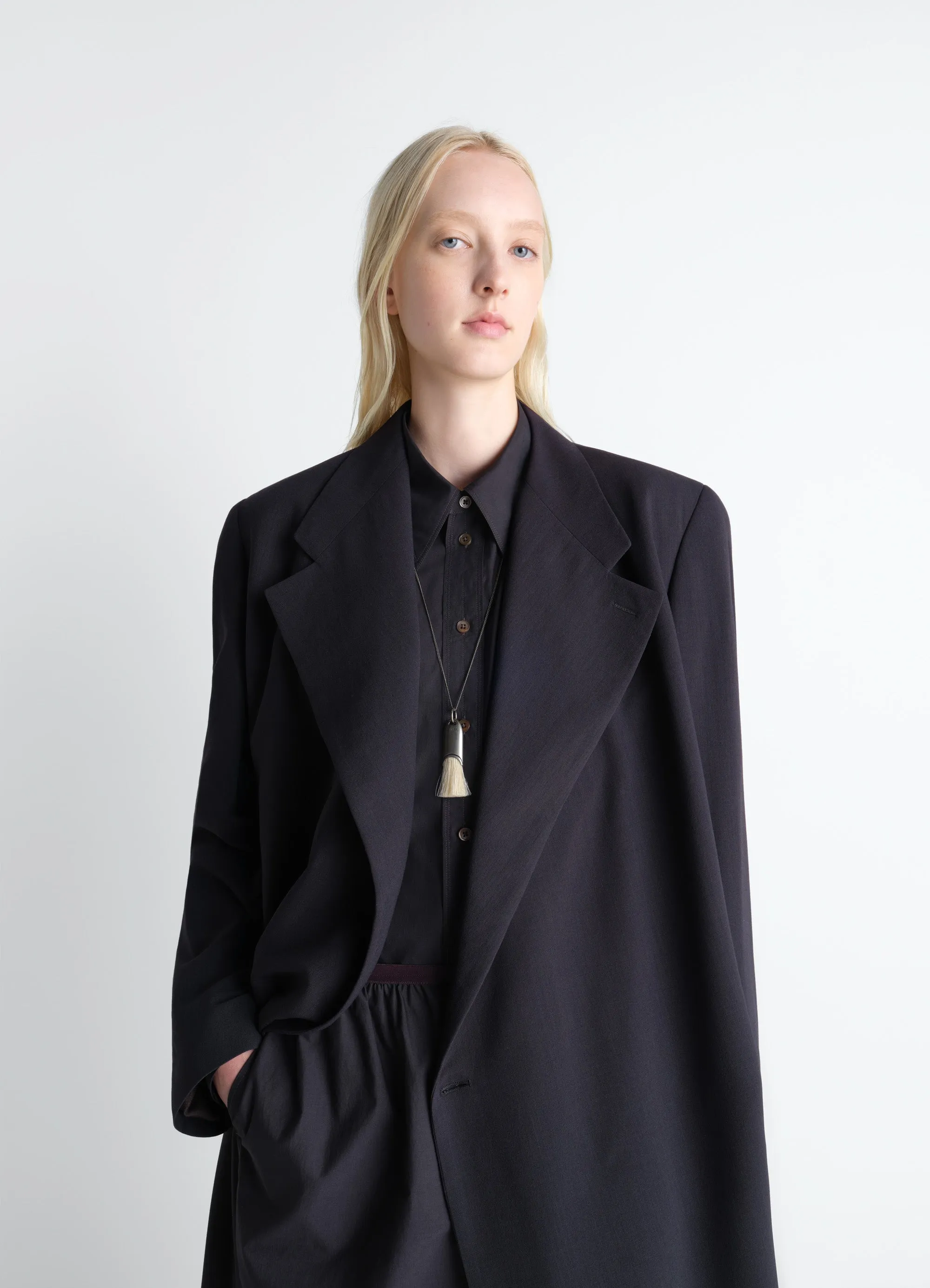 WRAP OVER COAT IN WOOL CREPE sold by Lemaire product image thumbnail 2