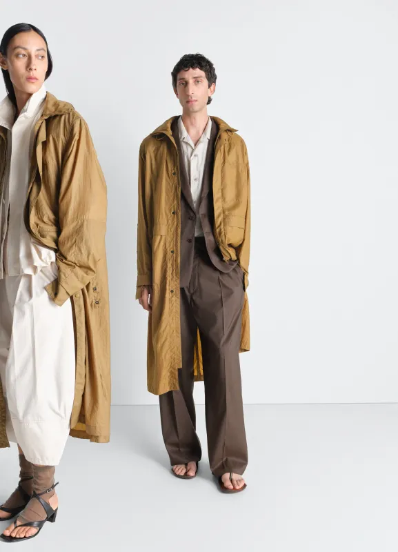 HOODED RAINCOAT IN LIGHT NYLON made by Lemaire