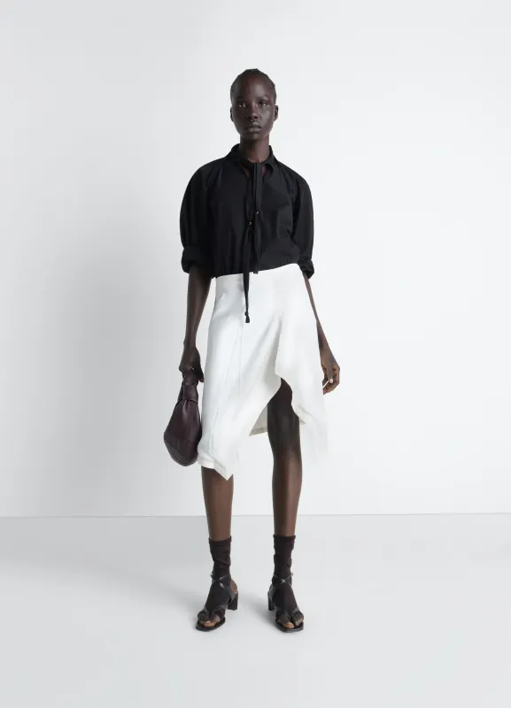 CREASED FOULARD SKIRT IN POLY VISCOSE TWILL made by Lemaire